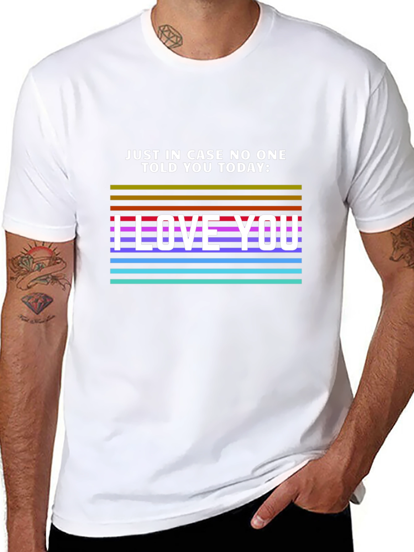 I Love You Graphic Tee - Black Casual T-Shirt
