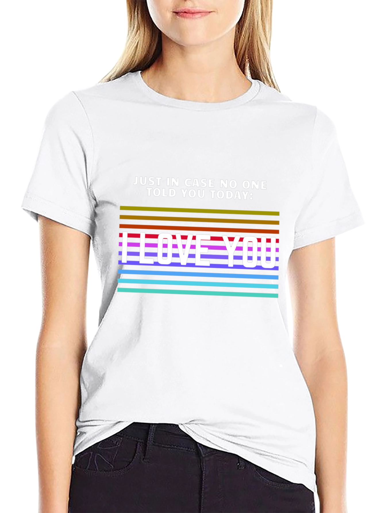 I Love You Graphic Tee - Black Casual T-Shirt