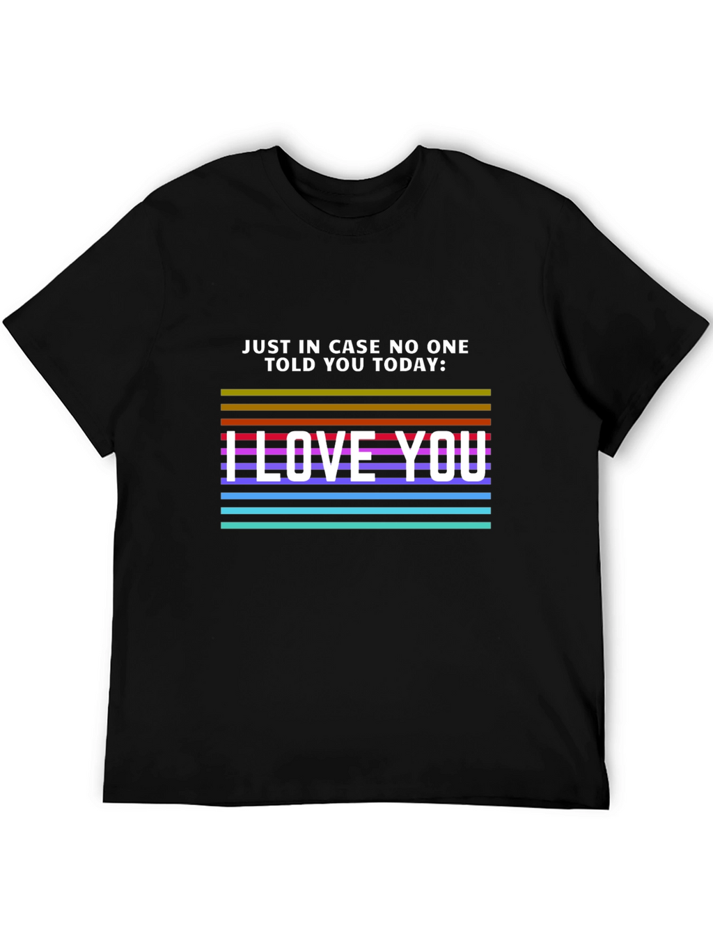 I Love You Graphic Tee - Black Casual T-Shirt