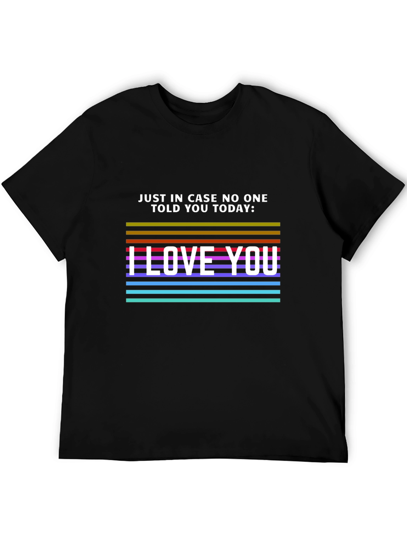 I Love You Graphic Tee - Black Casual T-Shirt