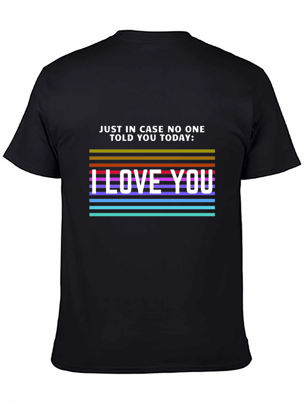 I Love You Graphic Tee - Black Casual T-Shirt