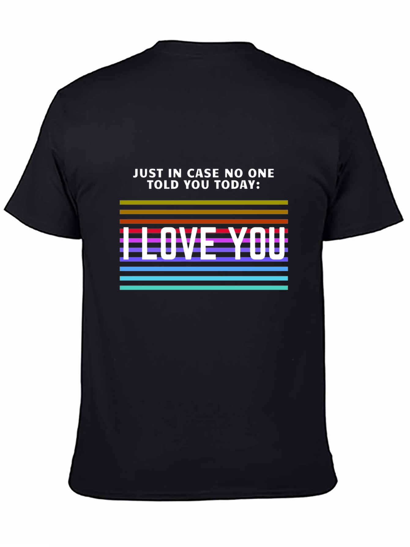 I Love You Graphic Tee - Black Casual T-Shirt