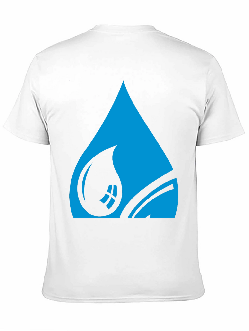 Blue Water Drop Graphic Tee - Stylish Black T-Shirt