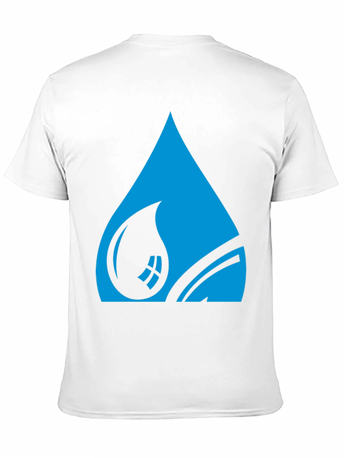 Blue Water Drop Graphic Tee - Stylish Black T-Shirt