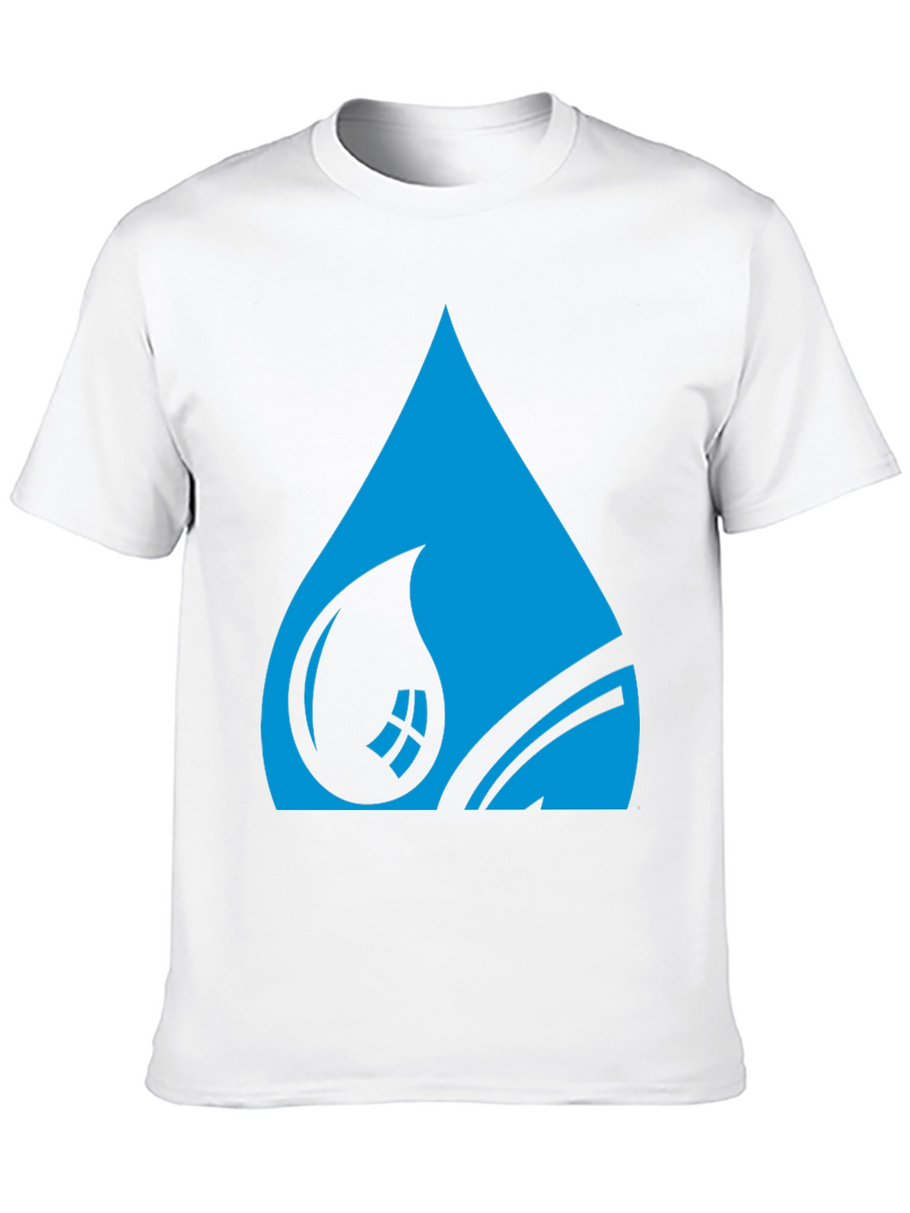 Blue Water Drop Graphic Tee - Stylish Black T-Shirt