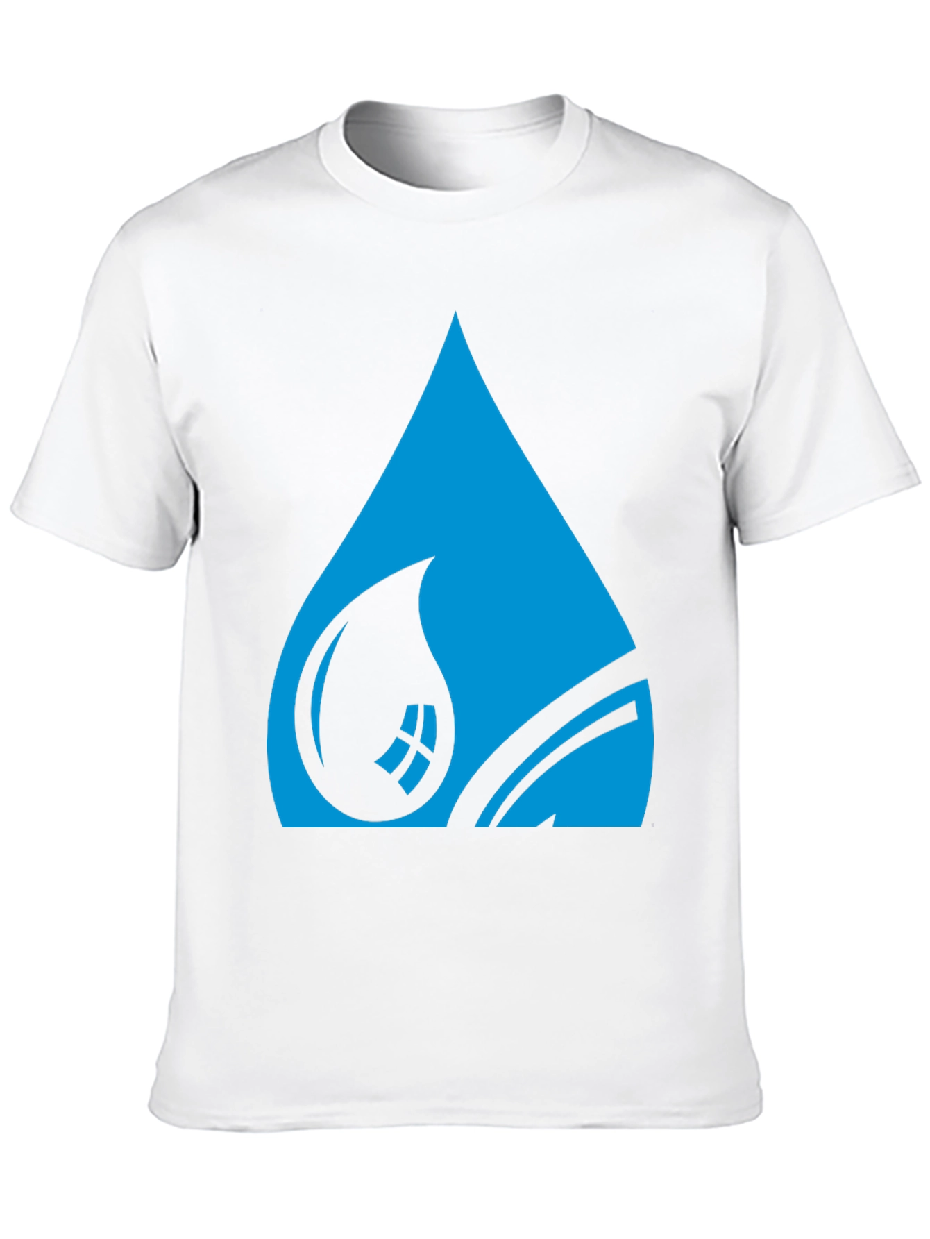 Blue Water Drop Graphic Tee - Stylish Black T-Shirt
