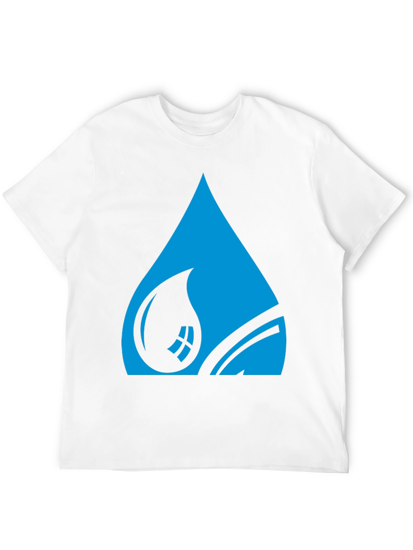Blue Water Drop Graphic Tee - Stylish Black T-Shirt