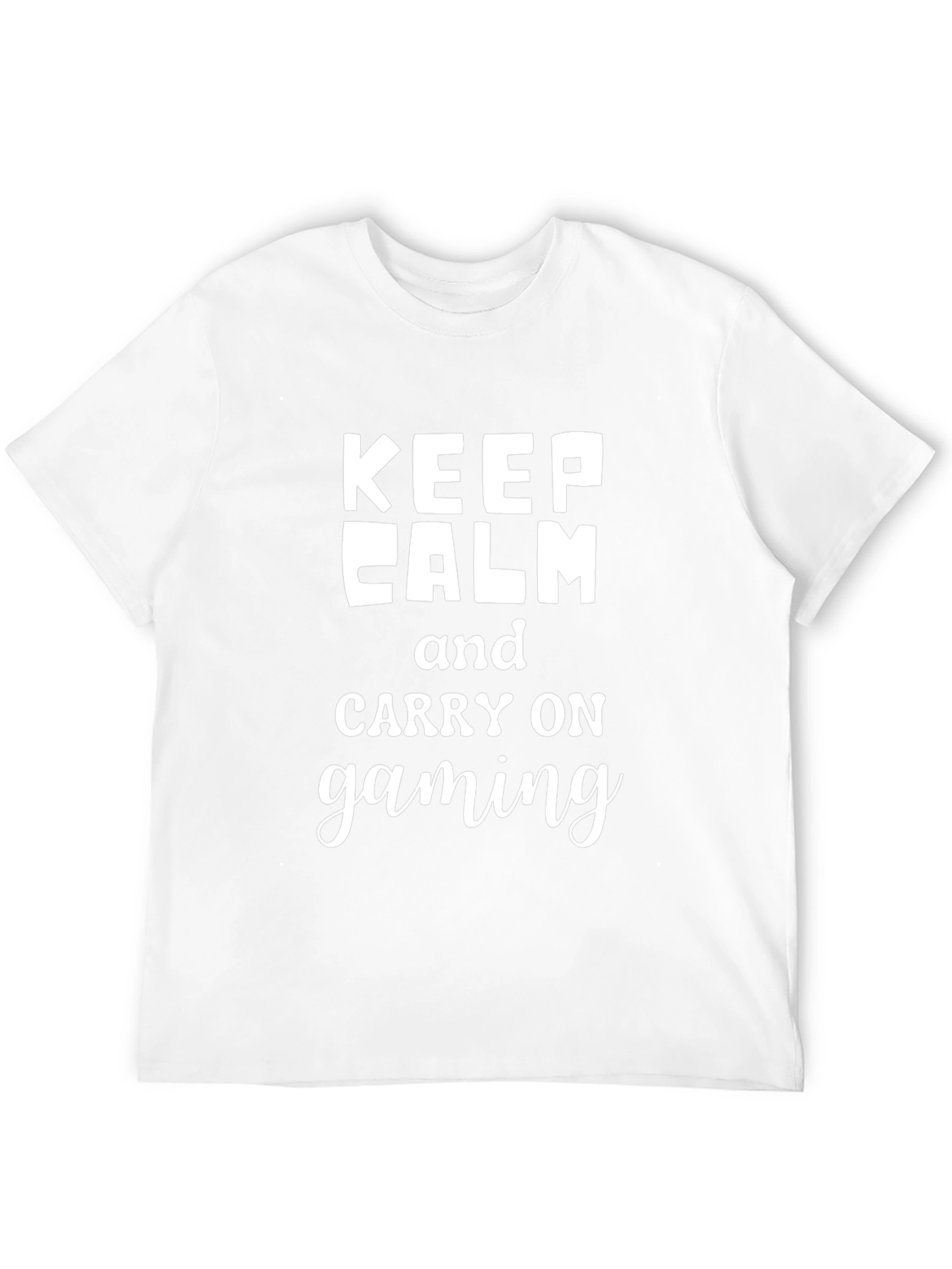 Keep Calm and Carry On Gaming - Black T-Shirt