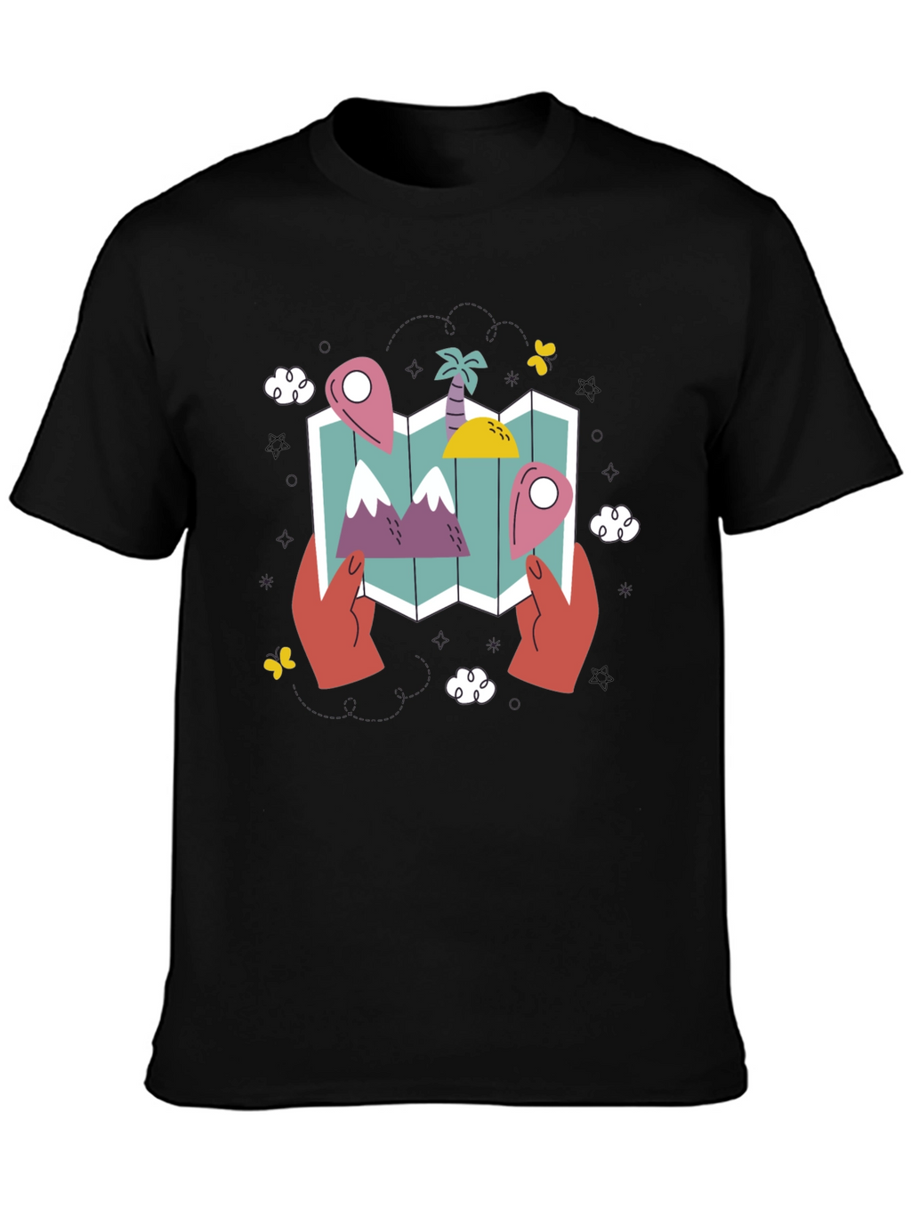 Travel Map Graphic Tee