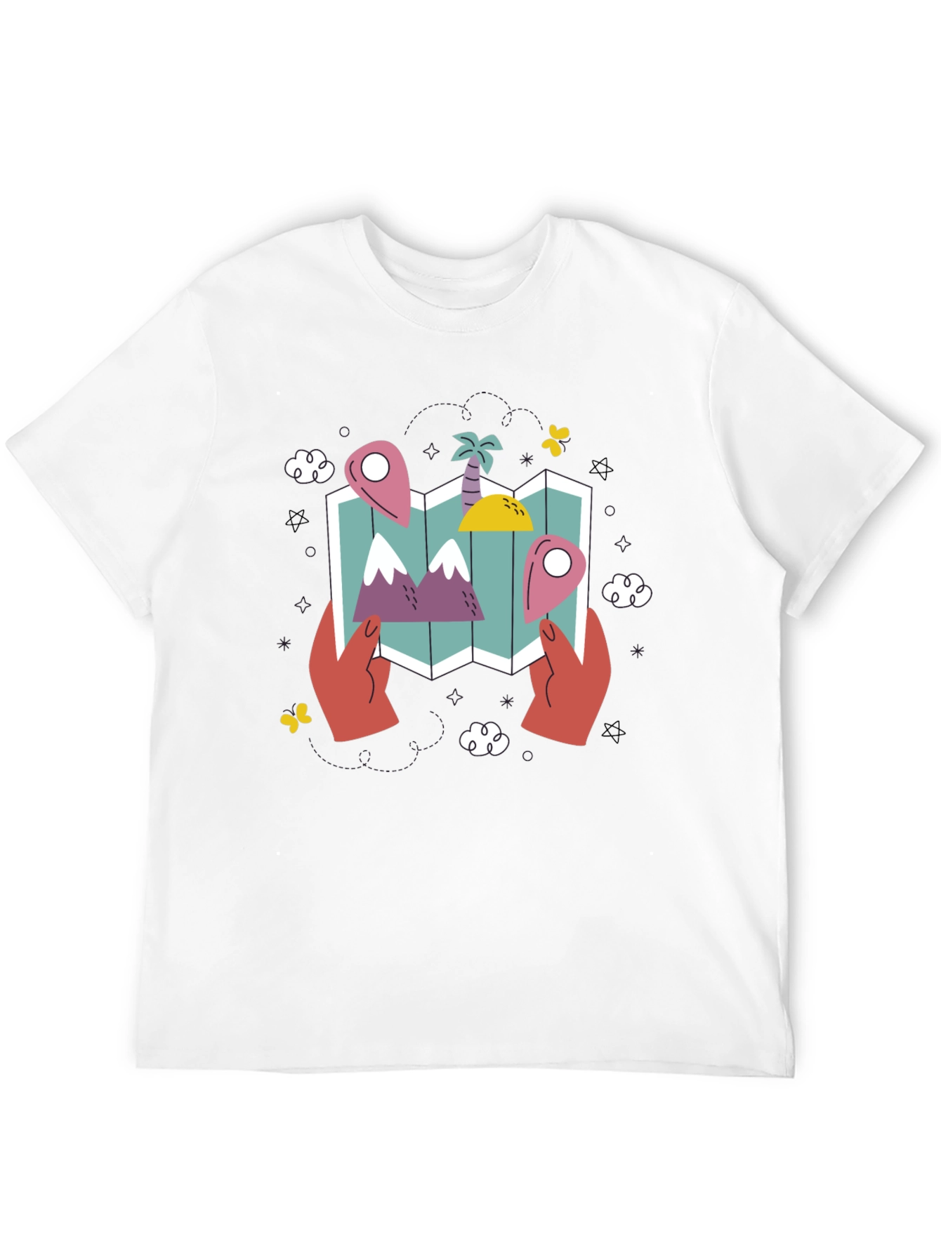 Travel Map Graphic Tee