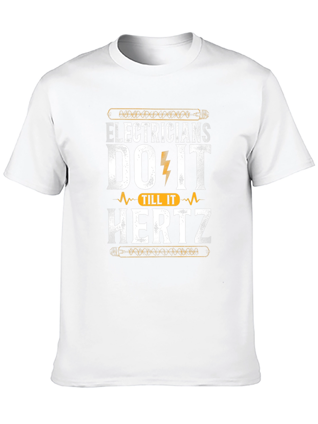 Electricians Do It Till It Hertz Black T-Shirt
