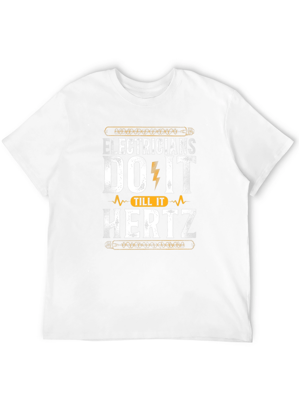 Electricians Do It Till It Hertz Black T-Shirt