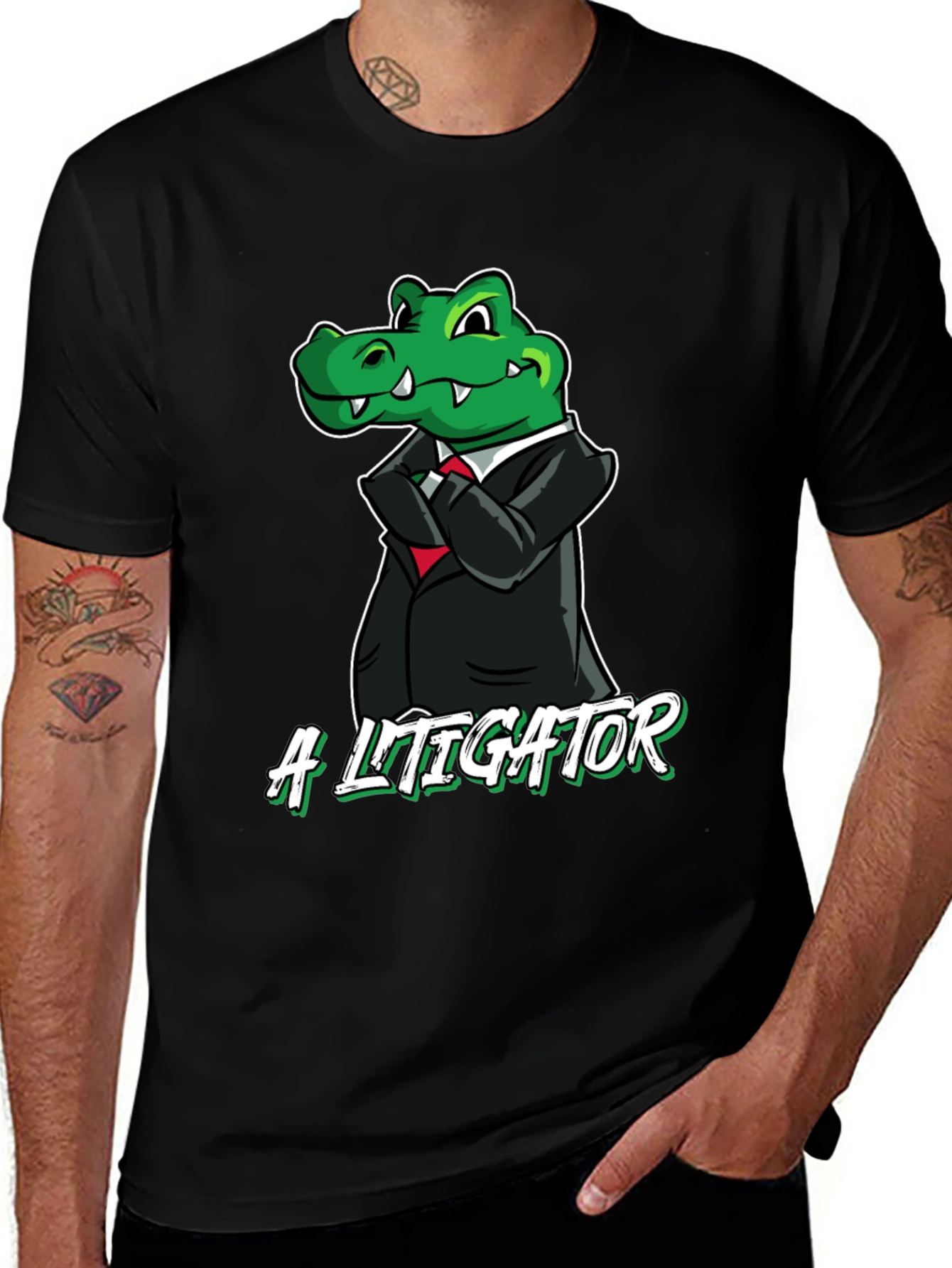 A Litigator Alligator Graphic T-Shirt - Funny Lawyer Tee
