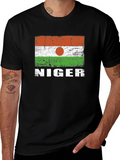 Niger Flag T-Shirt - Distressed Design