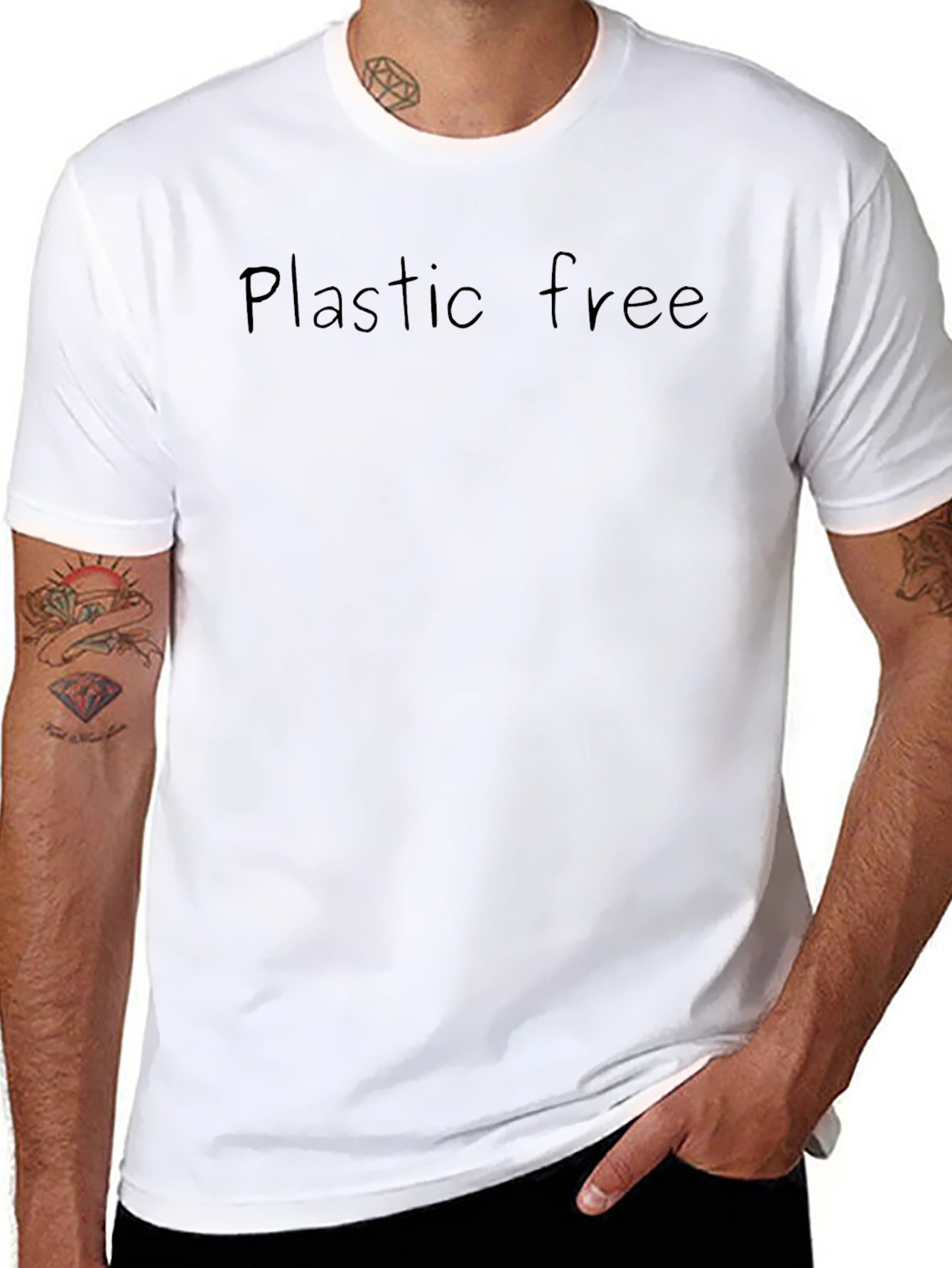 Plastic Free Black T-Shirt - Eco Friendly Fashion