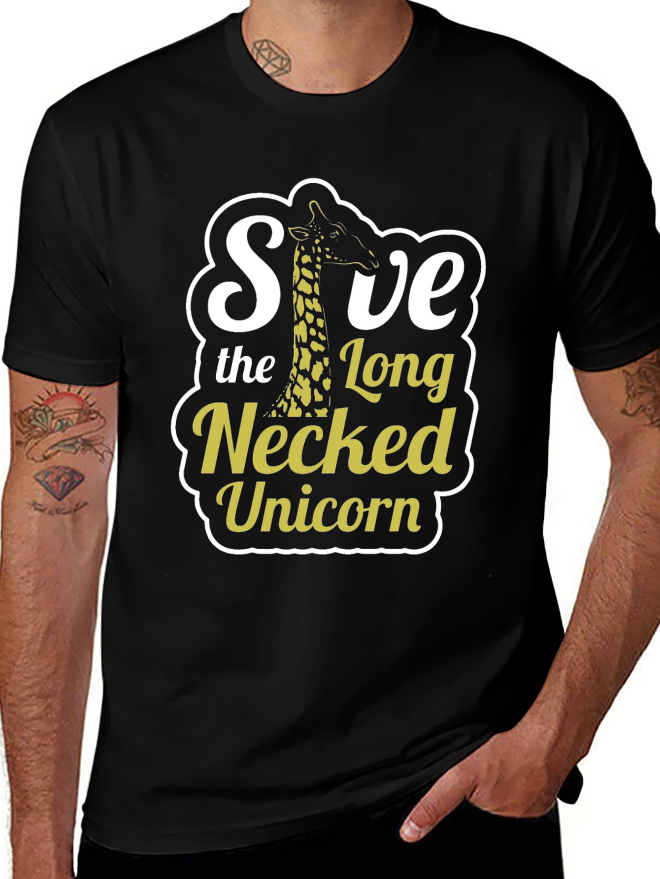 Save the Long Necked Unicorn Graphic Tee