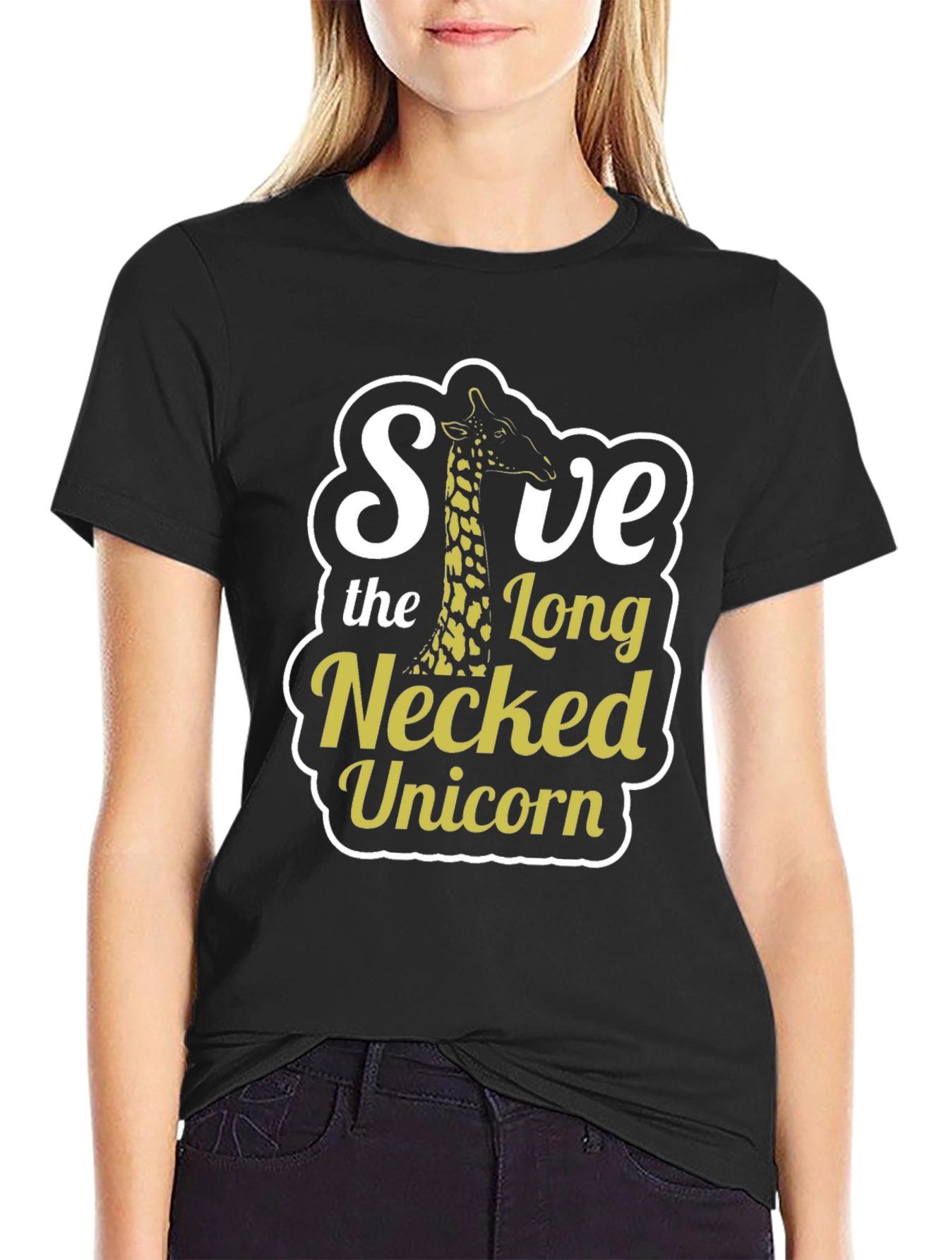 Save the Long Necked Unicorn Graphic Tee