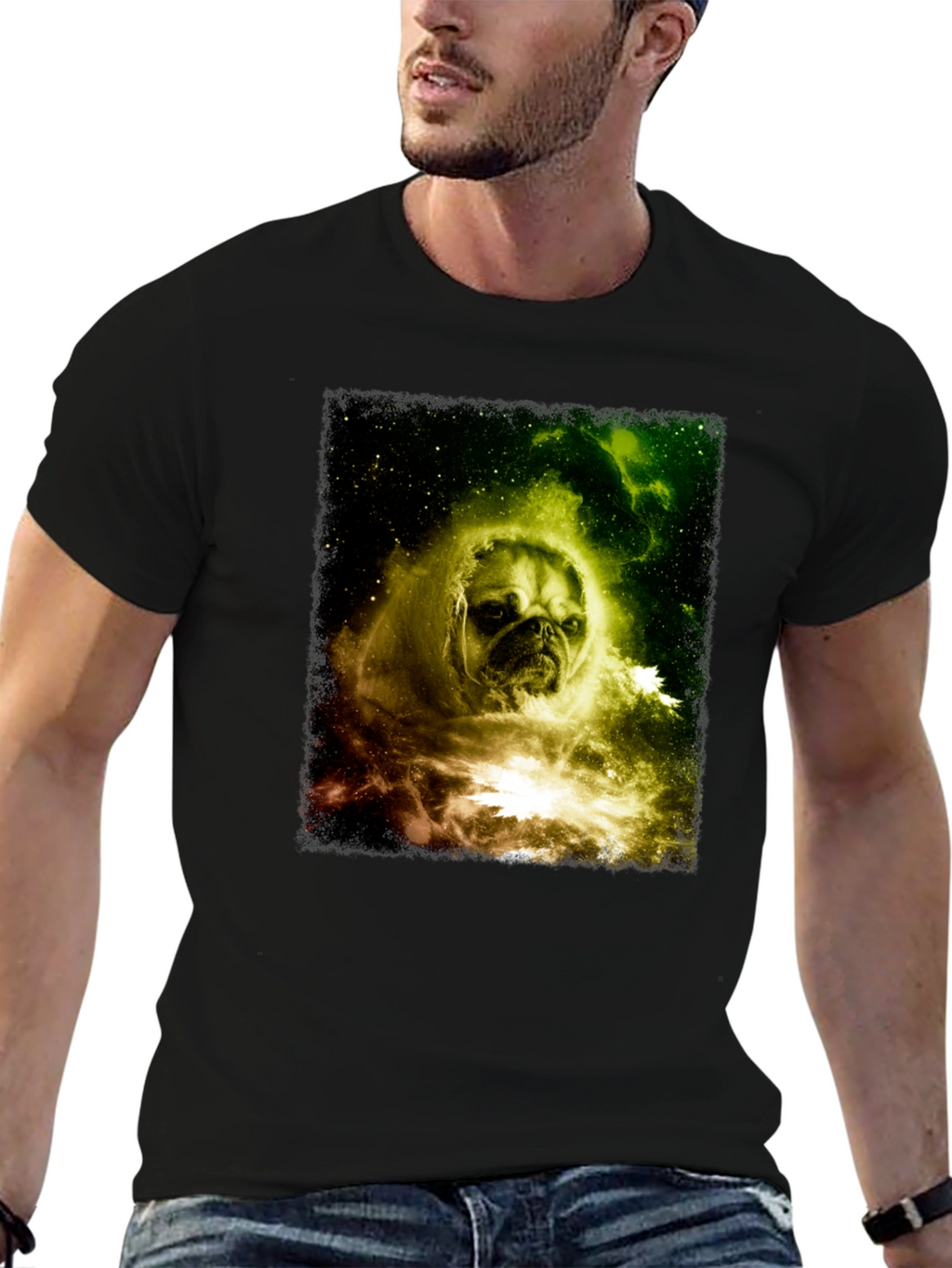Pug in Space Graphic T-Shirt - Stylish & Unique