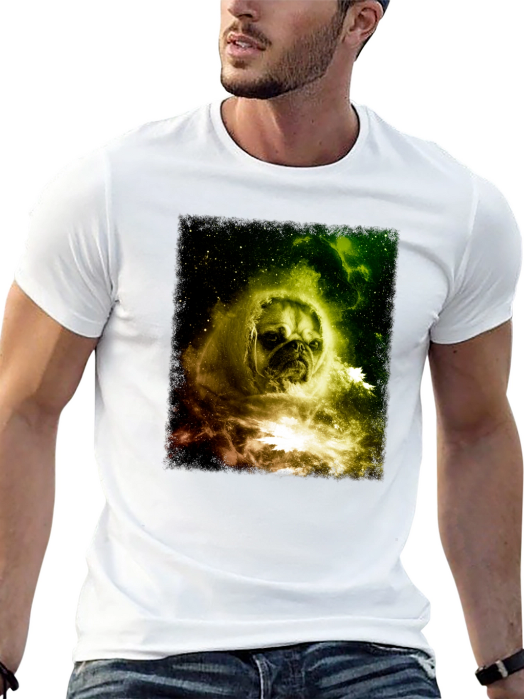 Pug in Space Graphic T-Shirt - Stylish & Unique