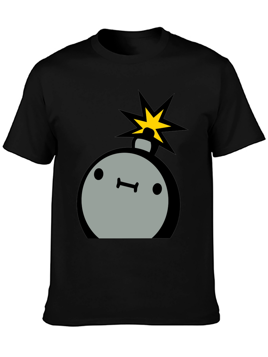 Cartoon Bomb Graphic Tee - Mens Black T-Shirt