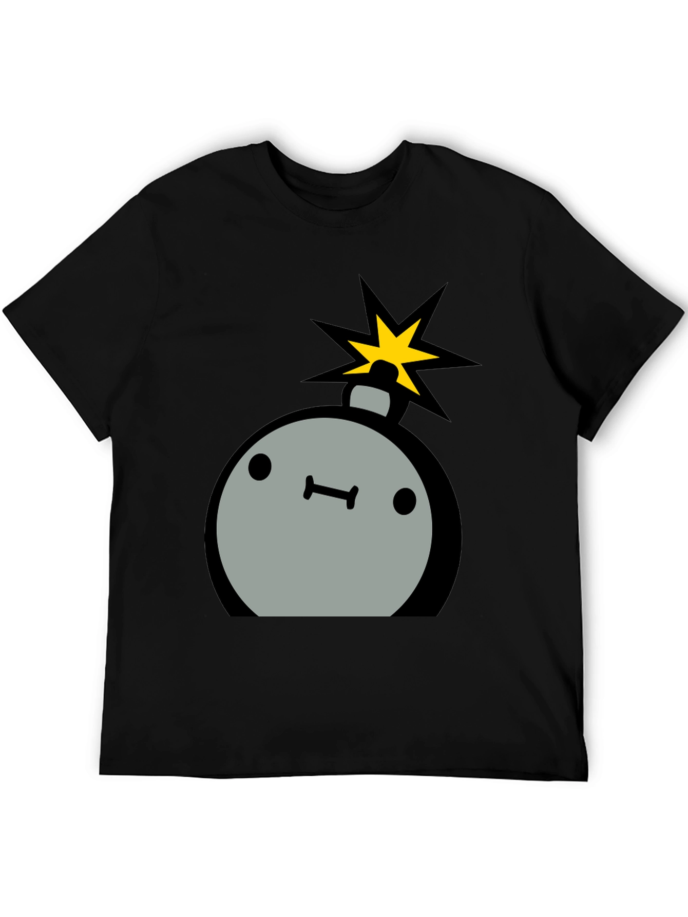 Cartoon Bomb Graphic Tee - Mens Black T-Shirt
