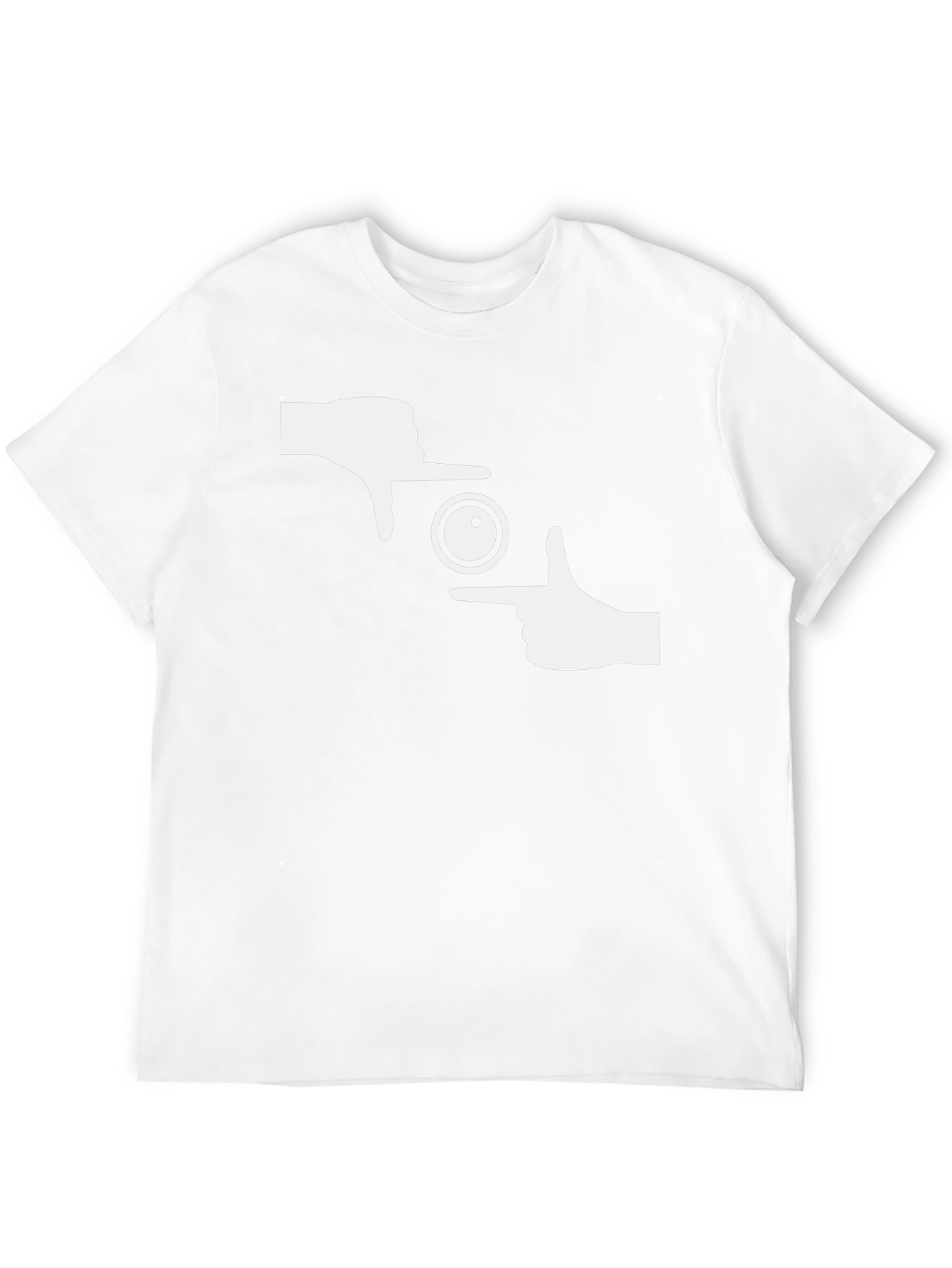 Photographer Frame Hands Graphic Tee - Black Cotton T-Shirt