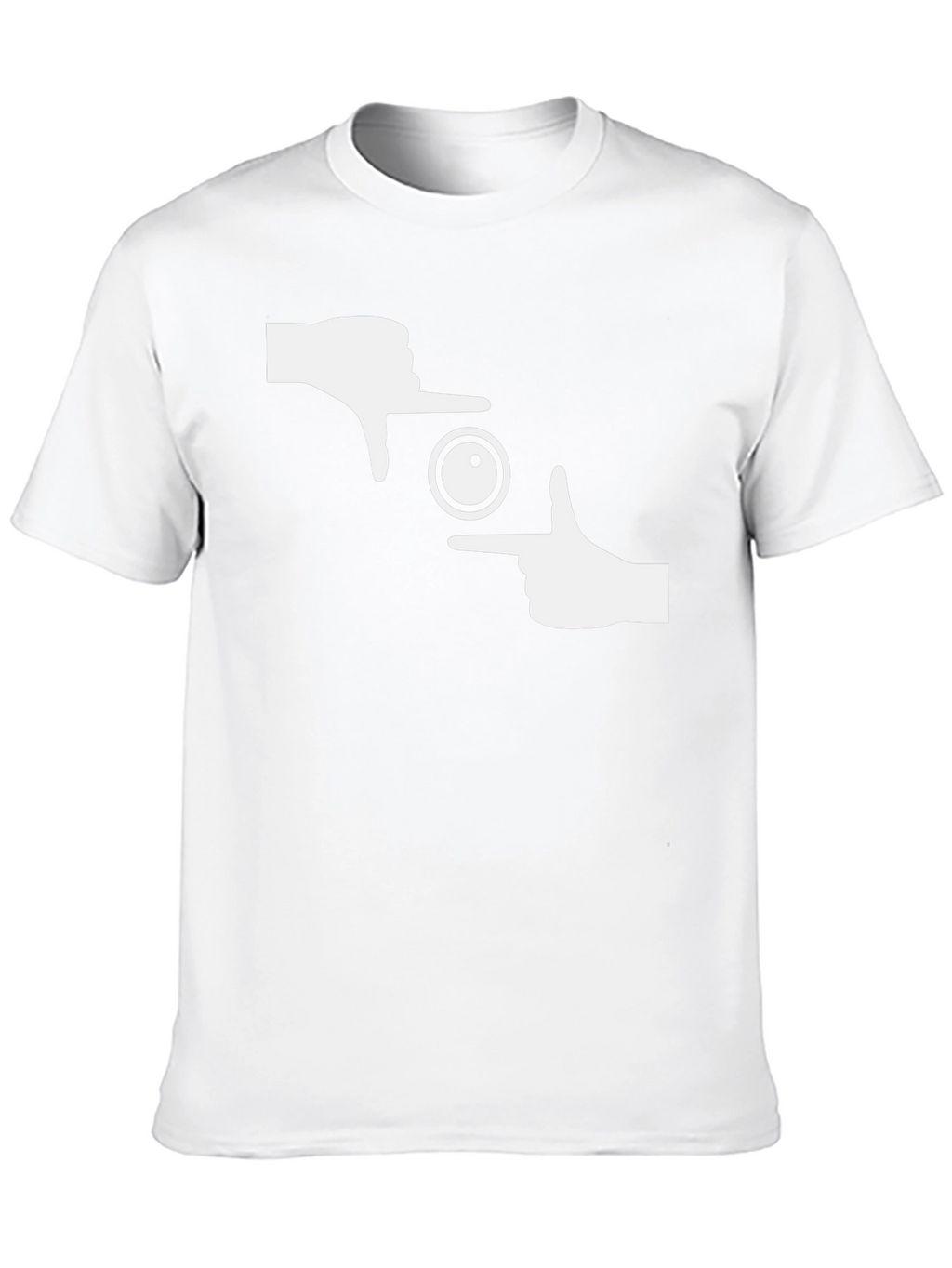 Photographer Frame Hands Graphic Tee - Black Cotton T-Shirt