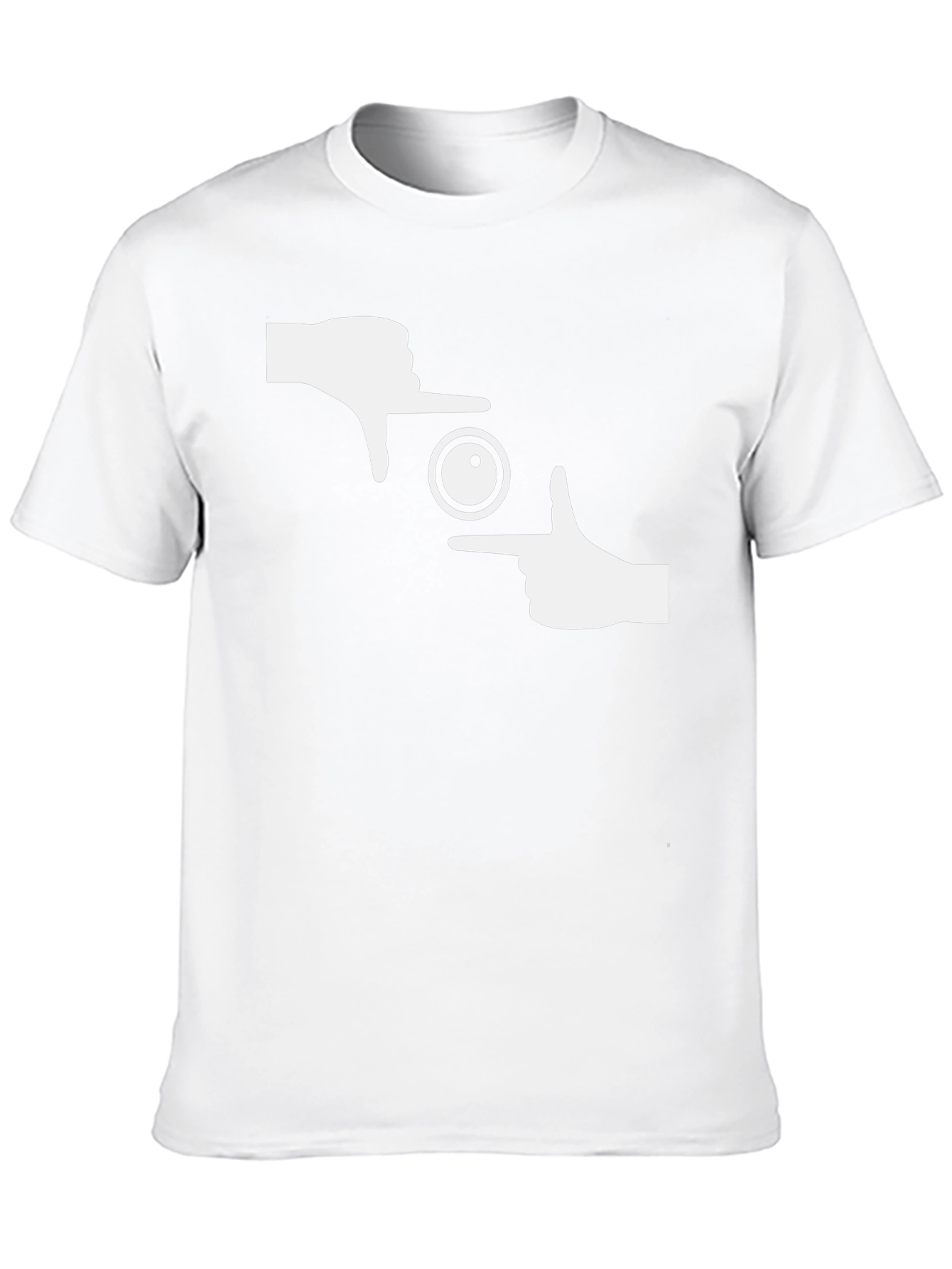 Photographer Frame Hands Graphic Tee - Black Cotton T-Shirt