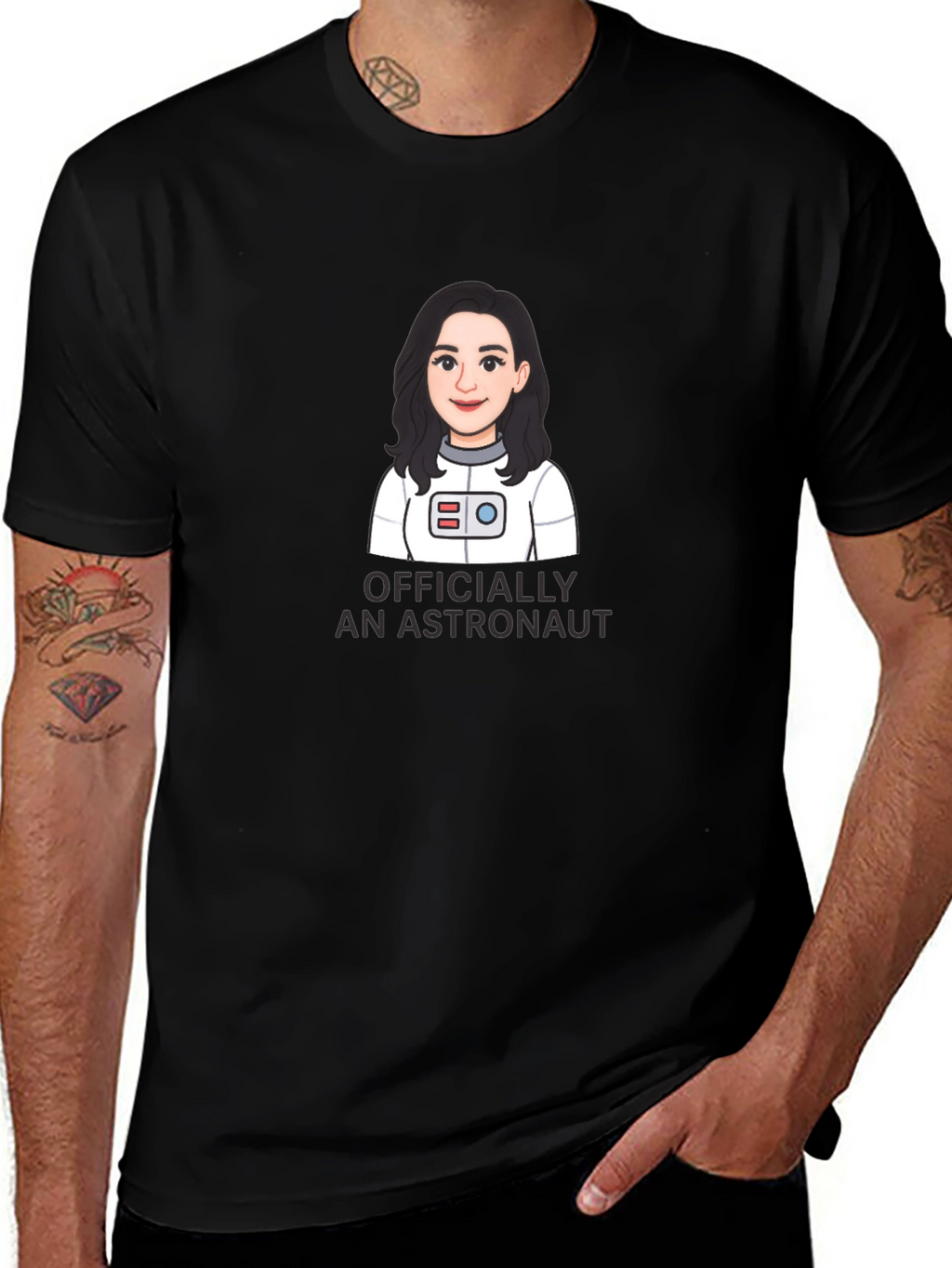 Officially An Astronaut Cartoon Graphic Tee