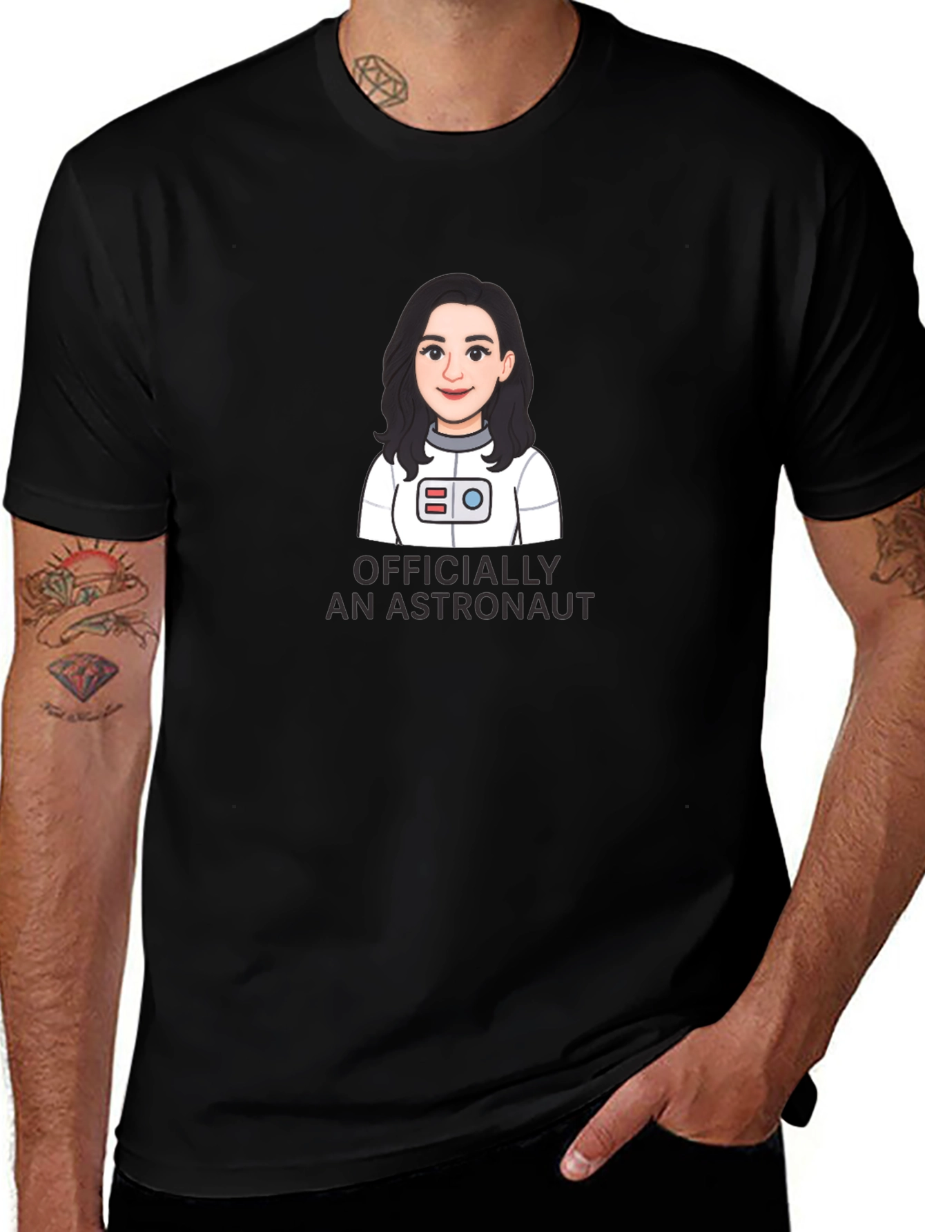 Officially An Astronaut Cartoon Graphic Tee
