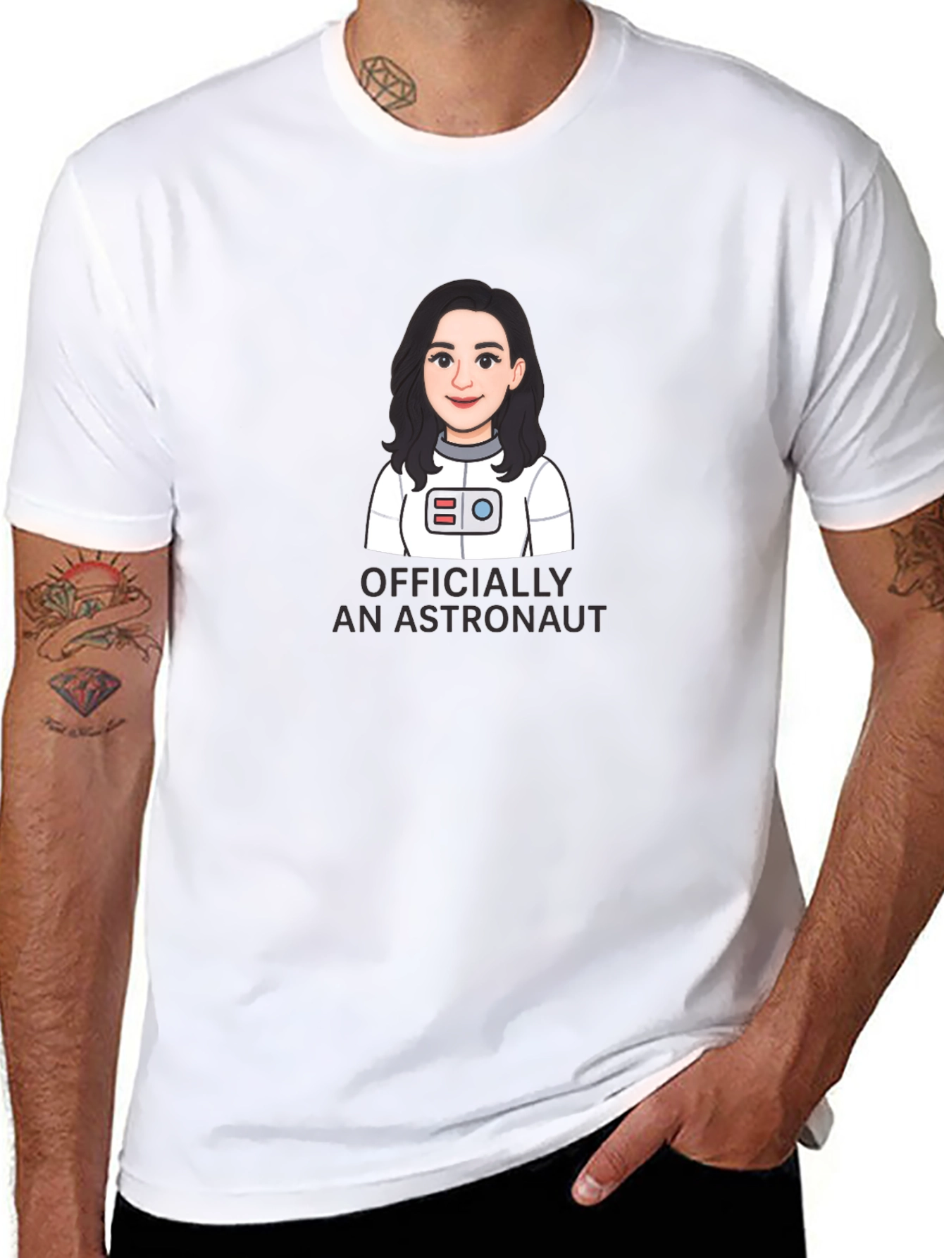 Officially An Astronaut Cartoon Graphic Tee