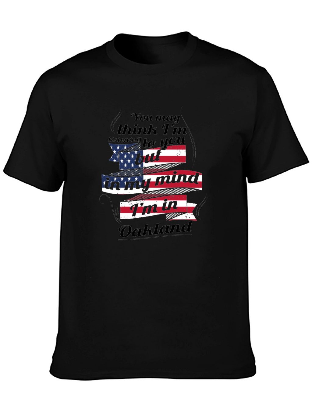 Oakland Mind T-Shirt - Patriotic USA Flag Design