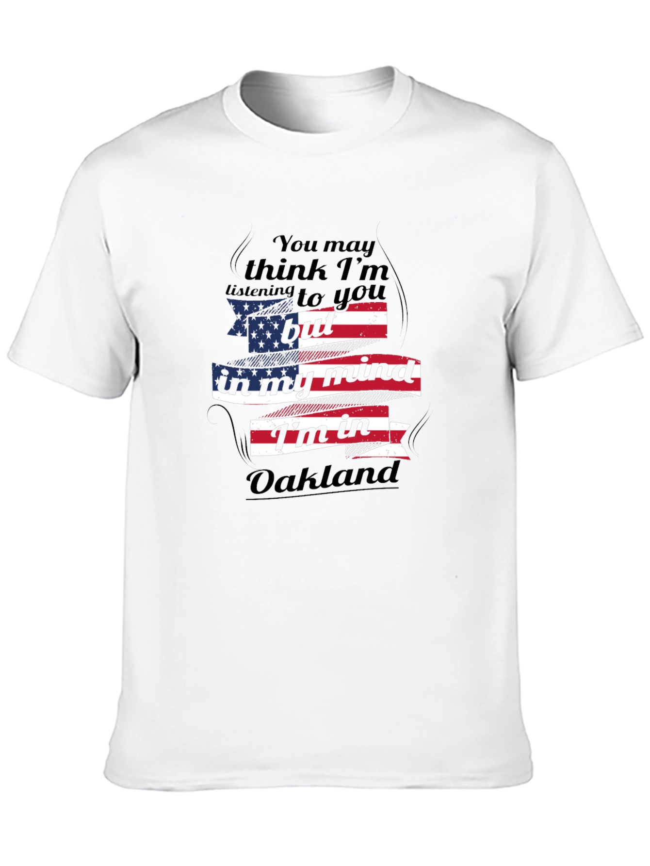 Oakland Mind T-Shirt - Patriotic USA Flag Design
