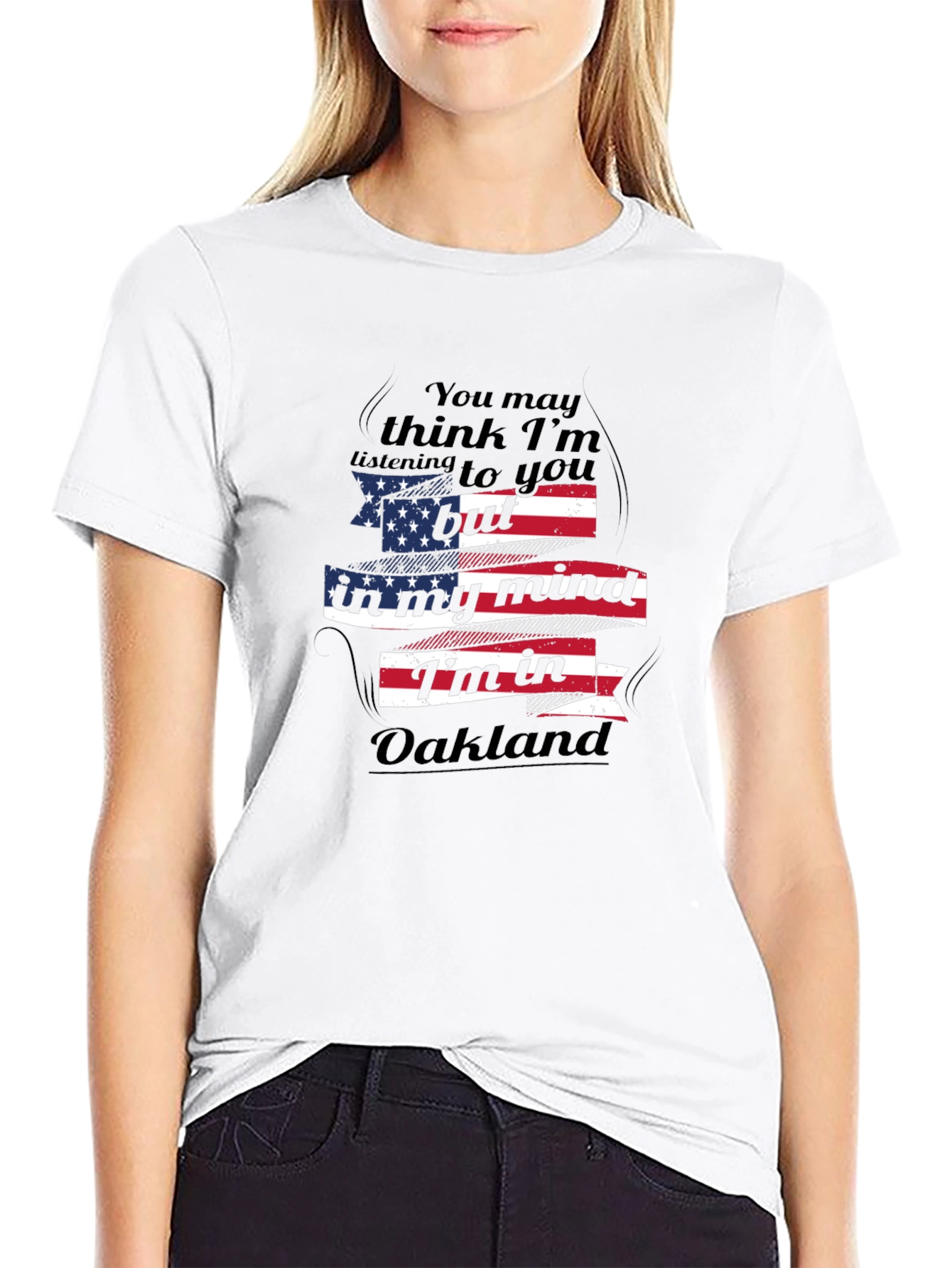 Oakland Mind T-Shirt - Patriotic USA Flag Design
