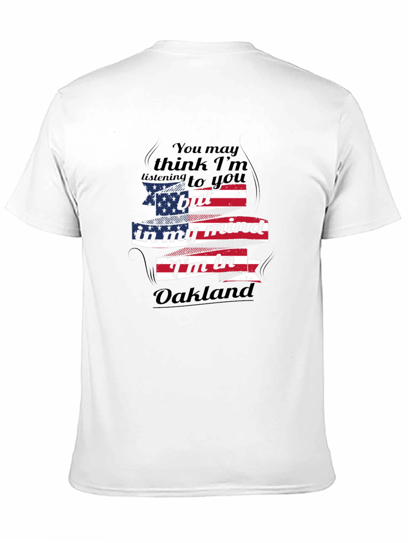 Oakland Mind T-Shirt - Patriotic USA Flag Design