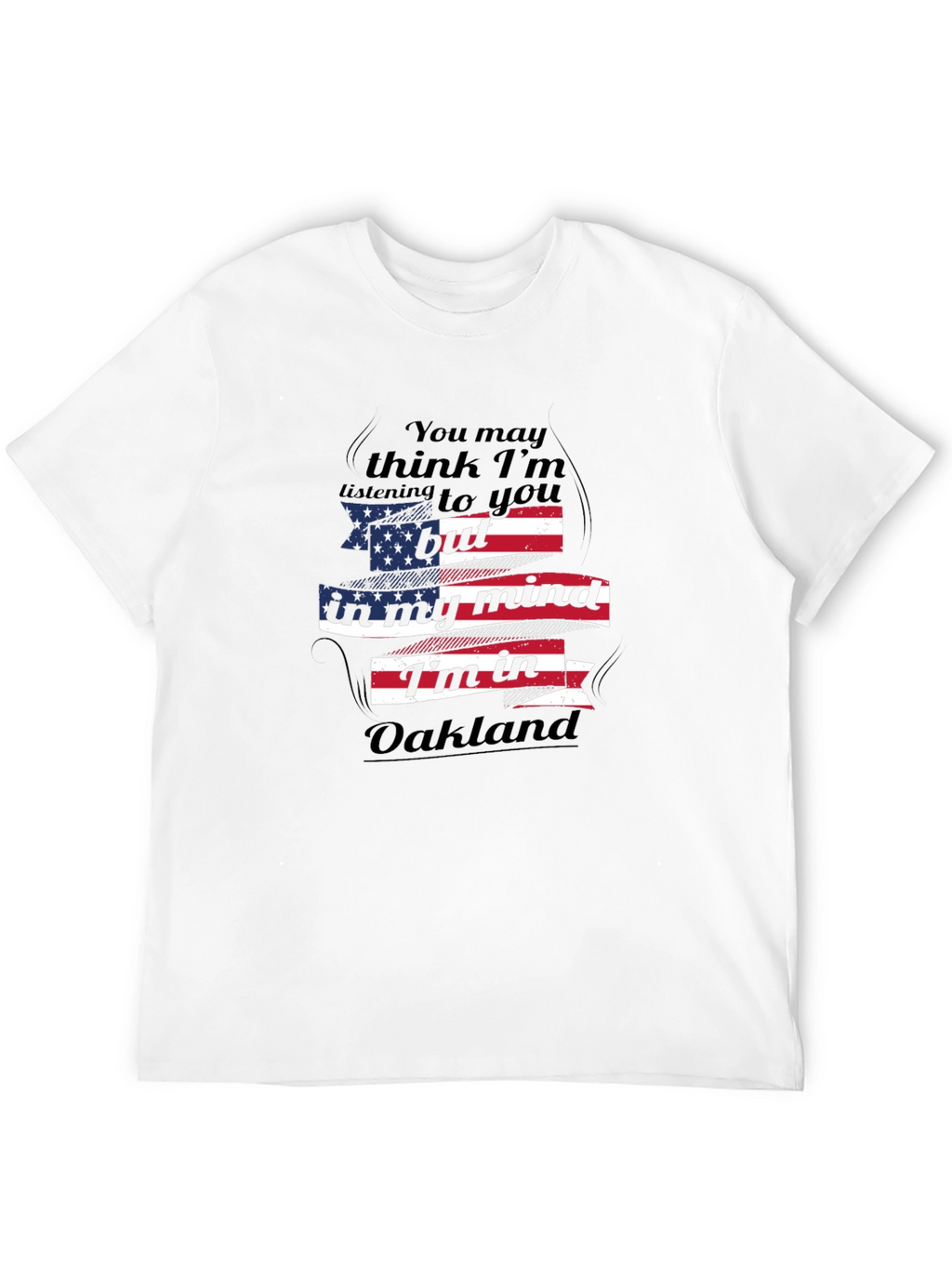 Oakland Mind T-Shirt - Patriotic USA Flag Design