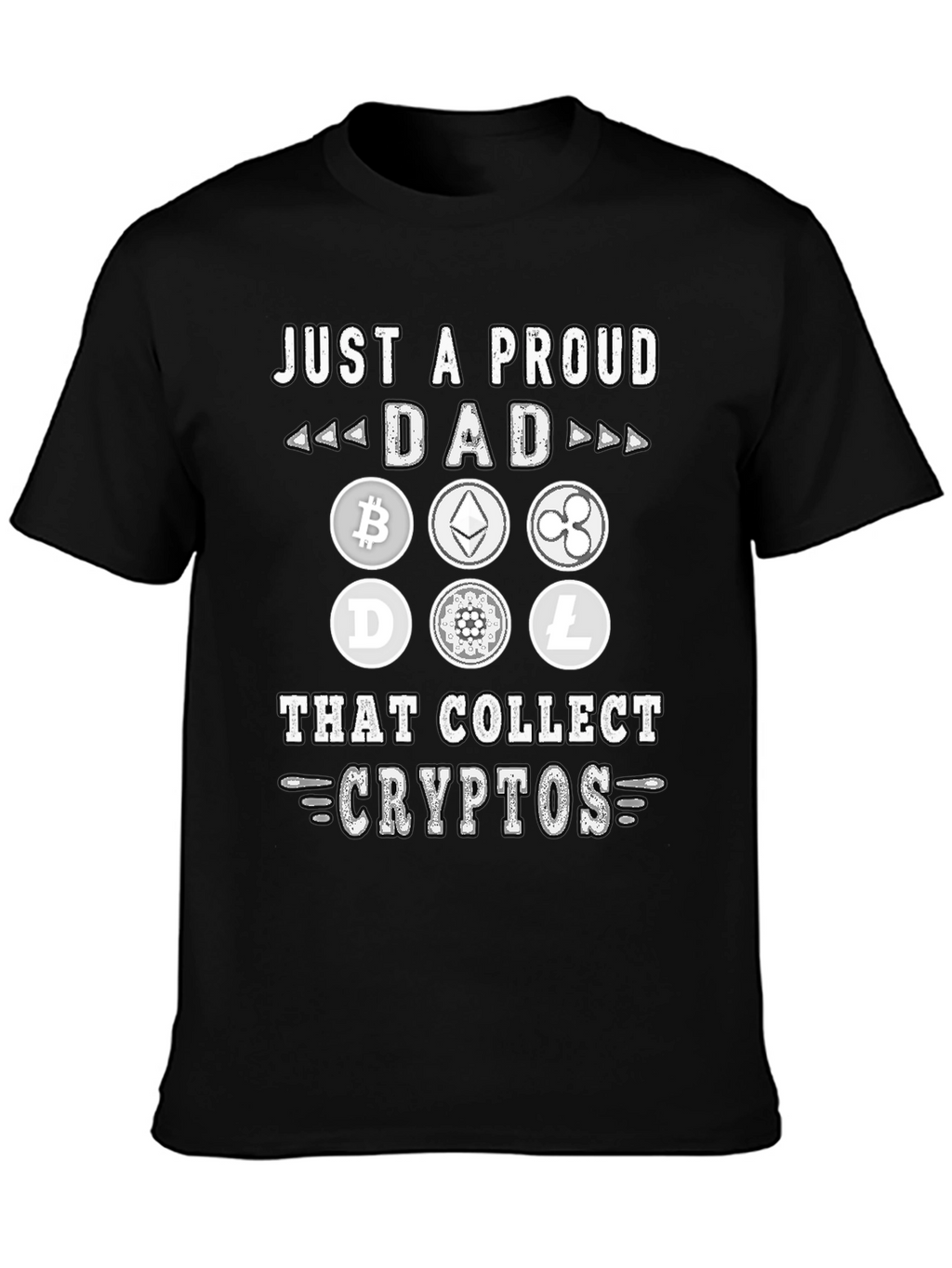 Proud Dad Crypto Collector Graphic T-Shirt
