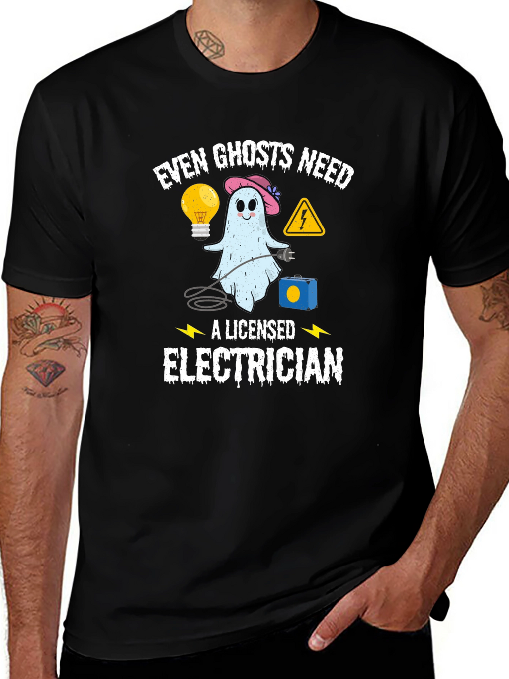 Even Ghosts Need a Licensed Electrician T-Shirt