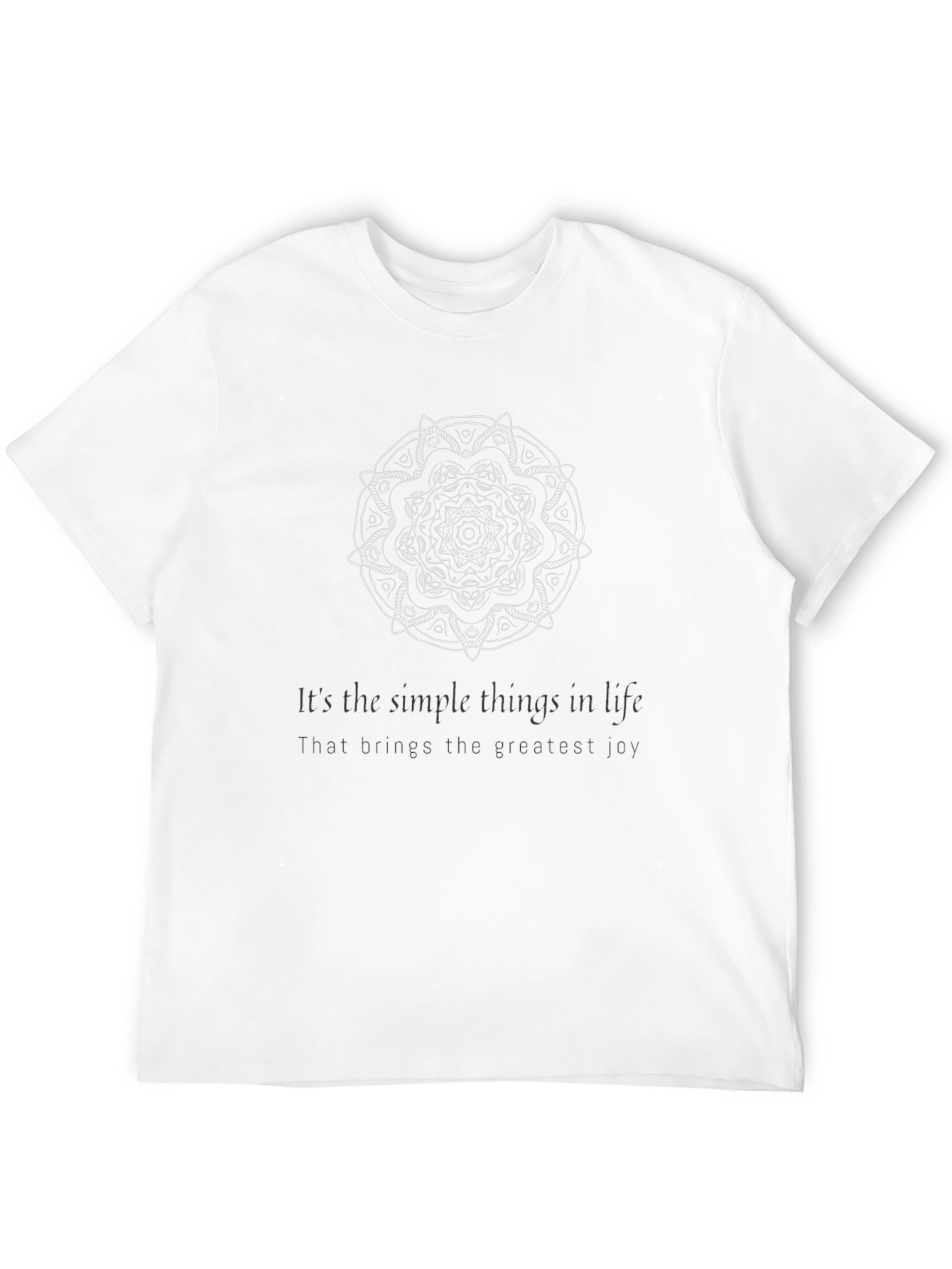 Minimalist Mandala Graphic Black T-Shirt