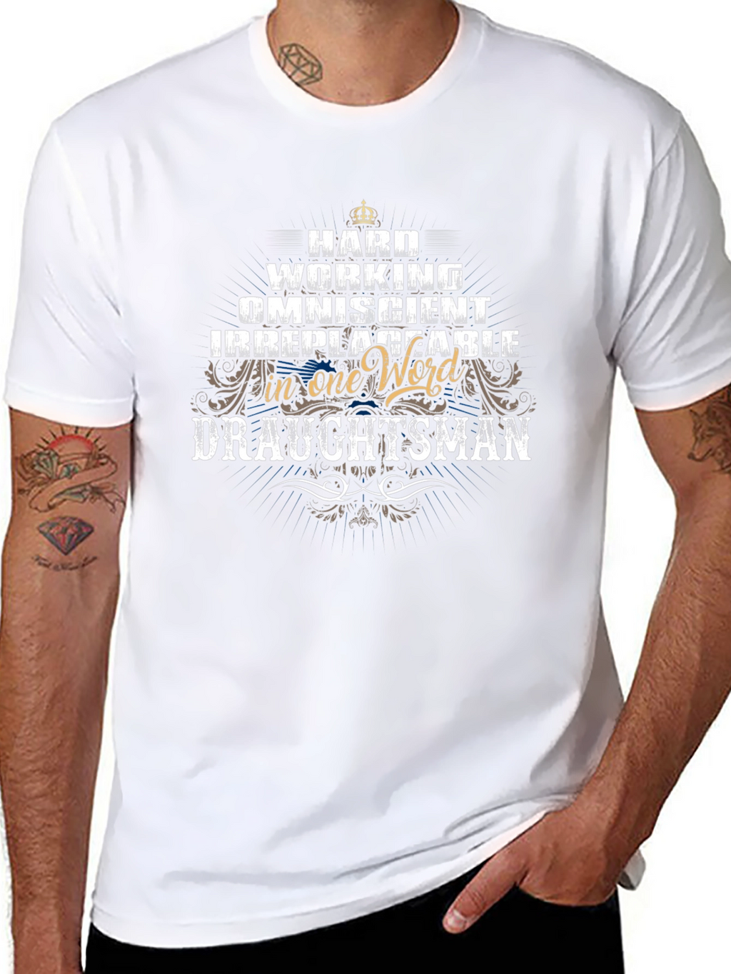 Hard Working Draftsman Graphic T-Shirt