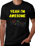 Awesome Music Notes T-Shirt - Stylish Graphic Tee