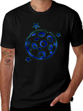 Cosmic Moon & Stars Black T-Shirt