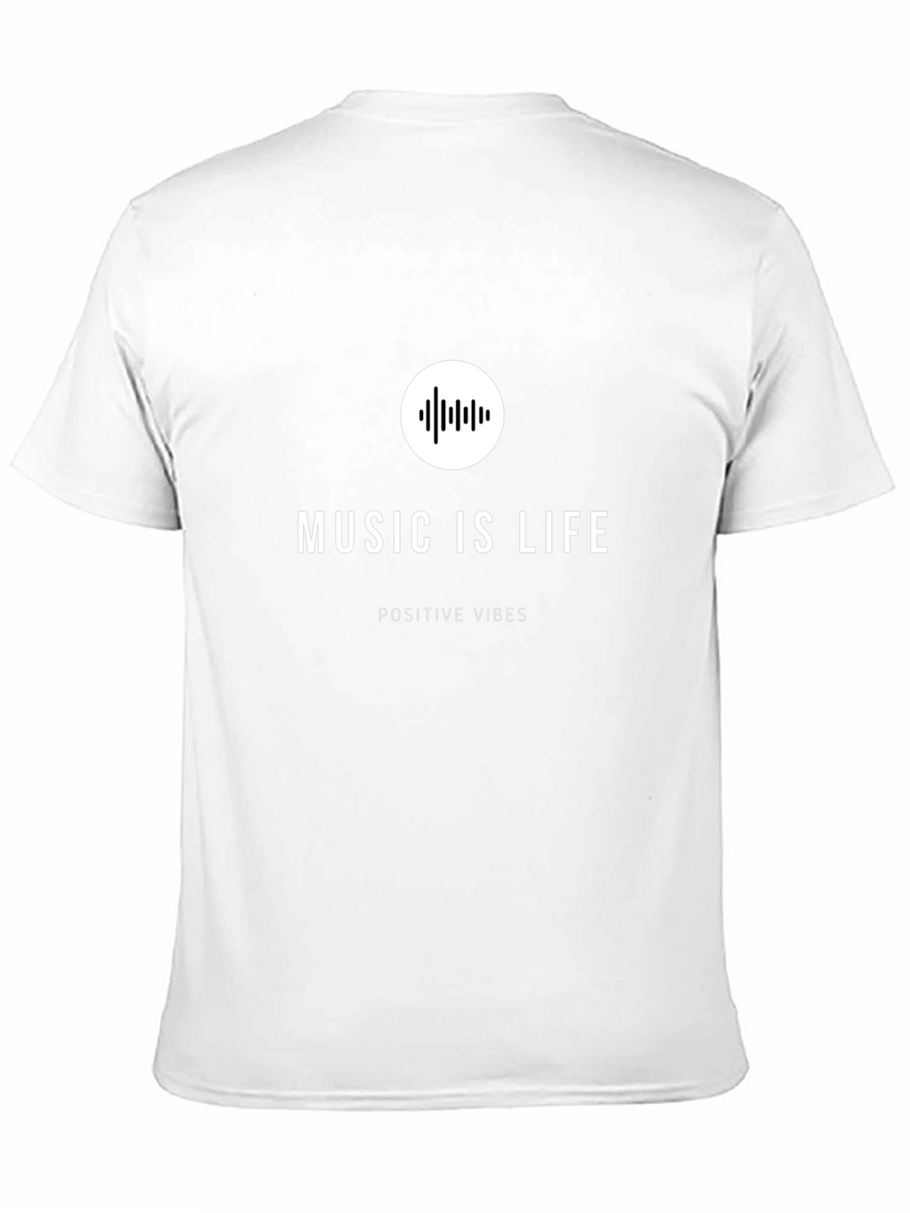 Music Is Life Black T-Shirt - Positive Vibes