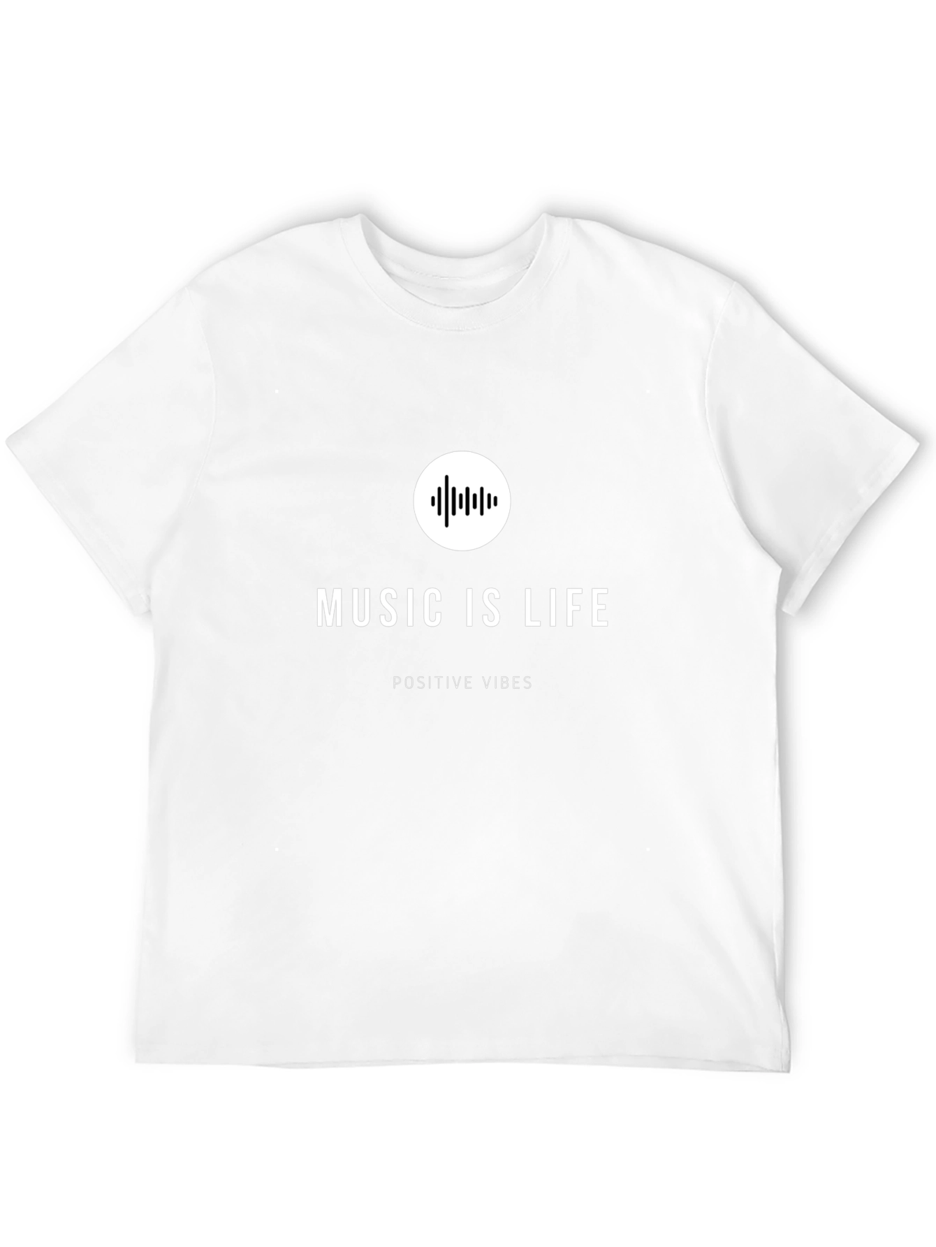 Music Is Life Black T-Shirt - Positive Vibes