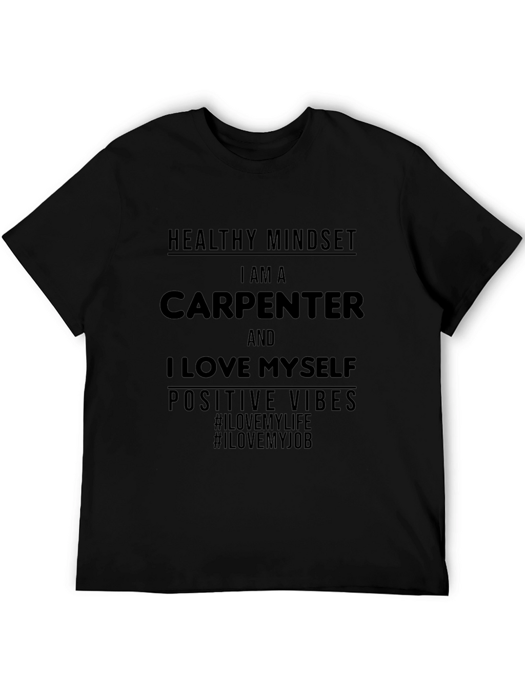 Carpenter Positive Vibes Black Graphic T-Shirt