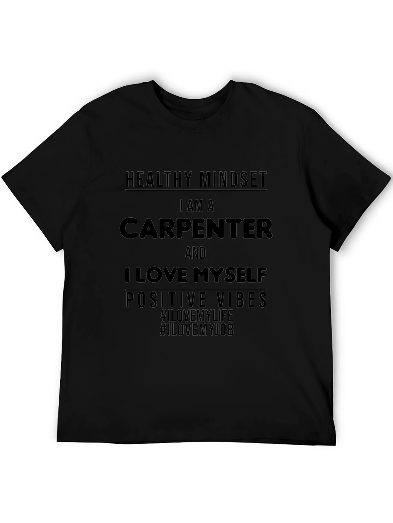 Carpenter Positive Vibes Black Graphic T-Shirt