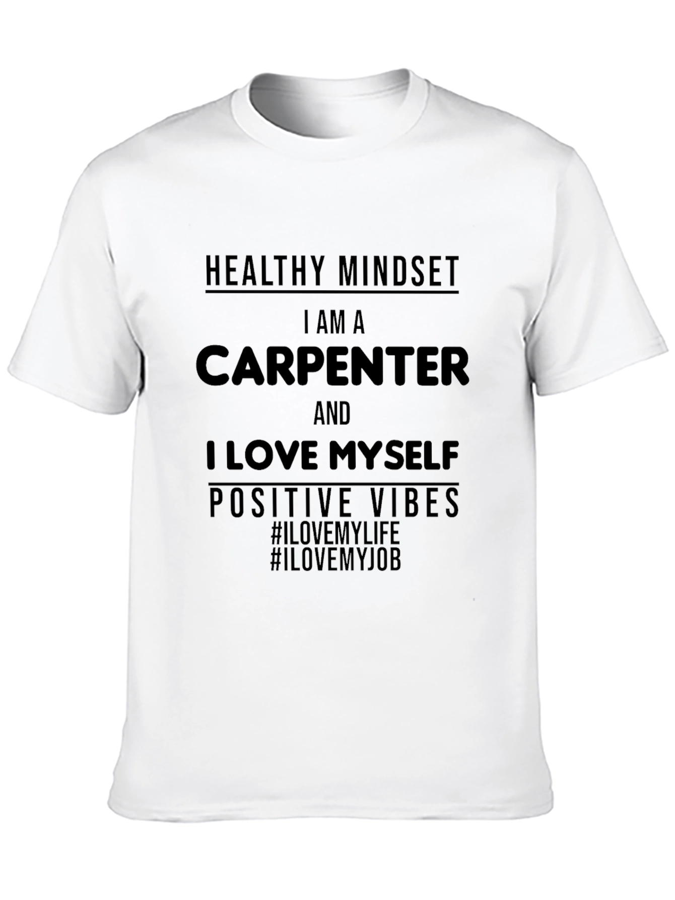 Carpenter Positive Vibes Black Graphic T-Shirt