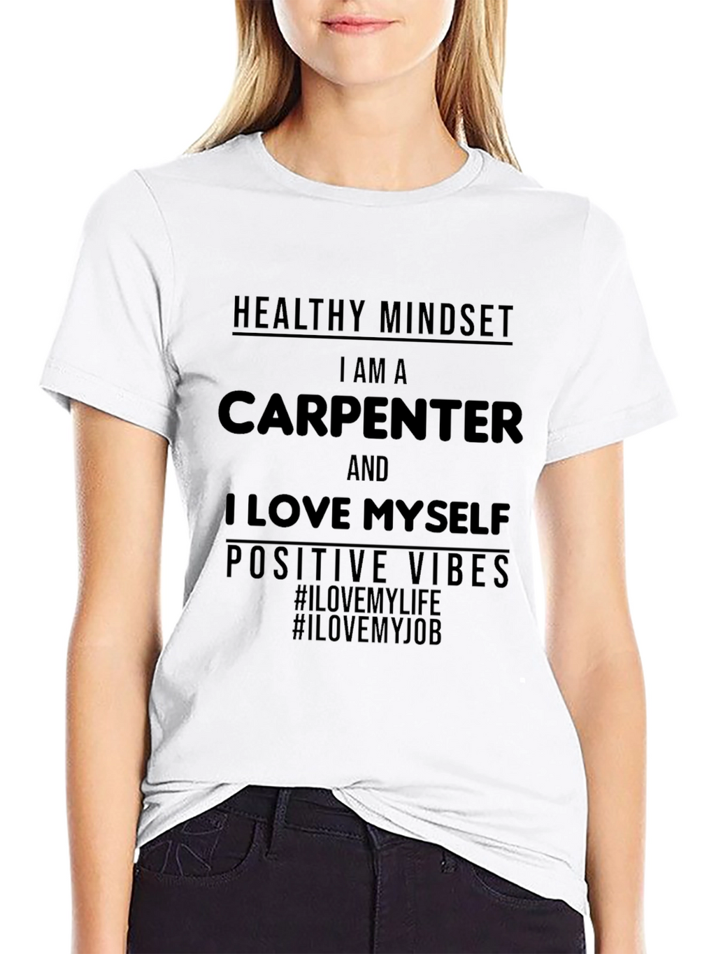 Carpenter Positive Vibes Black Graphic T-Shirt