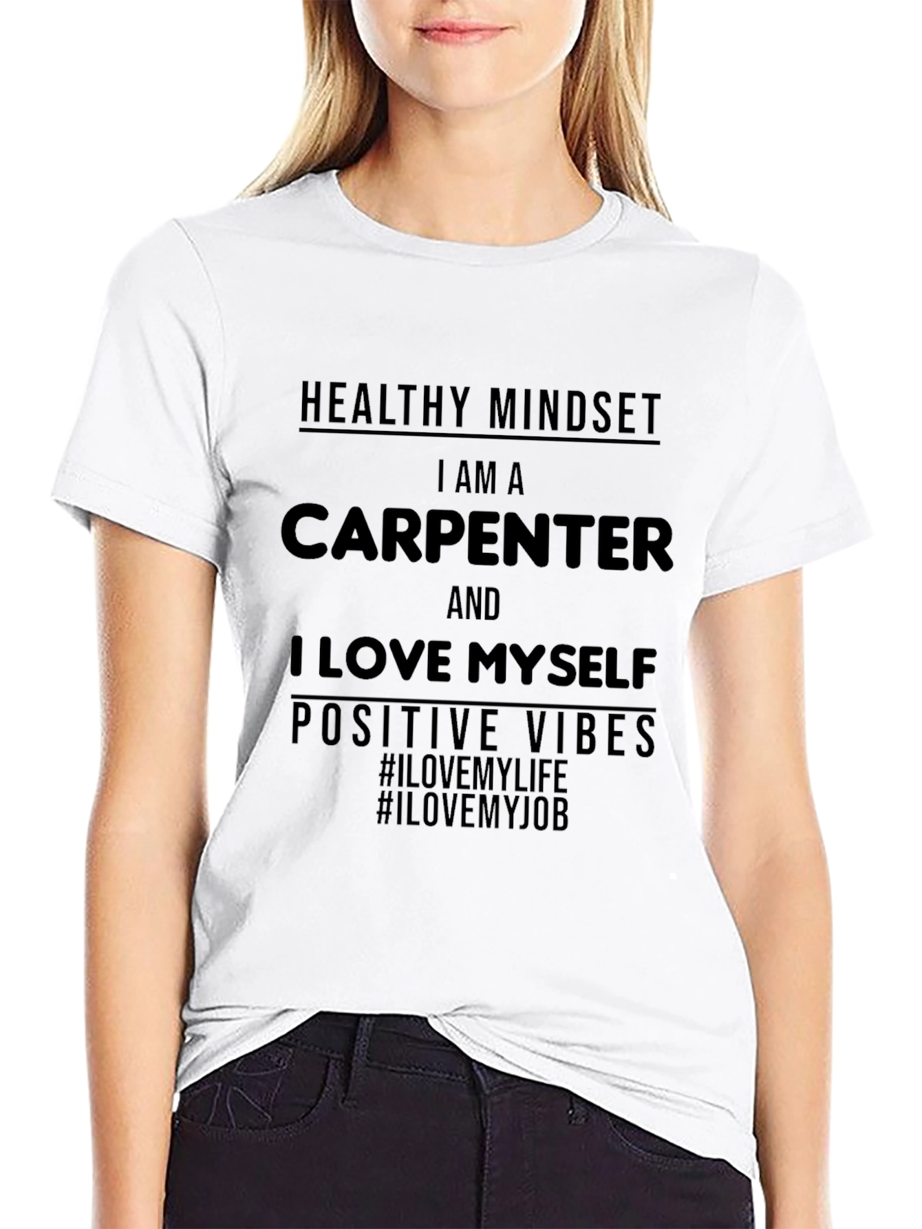 Carpenter Positive Vibes Black Graphic T-Shirt