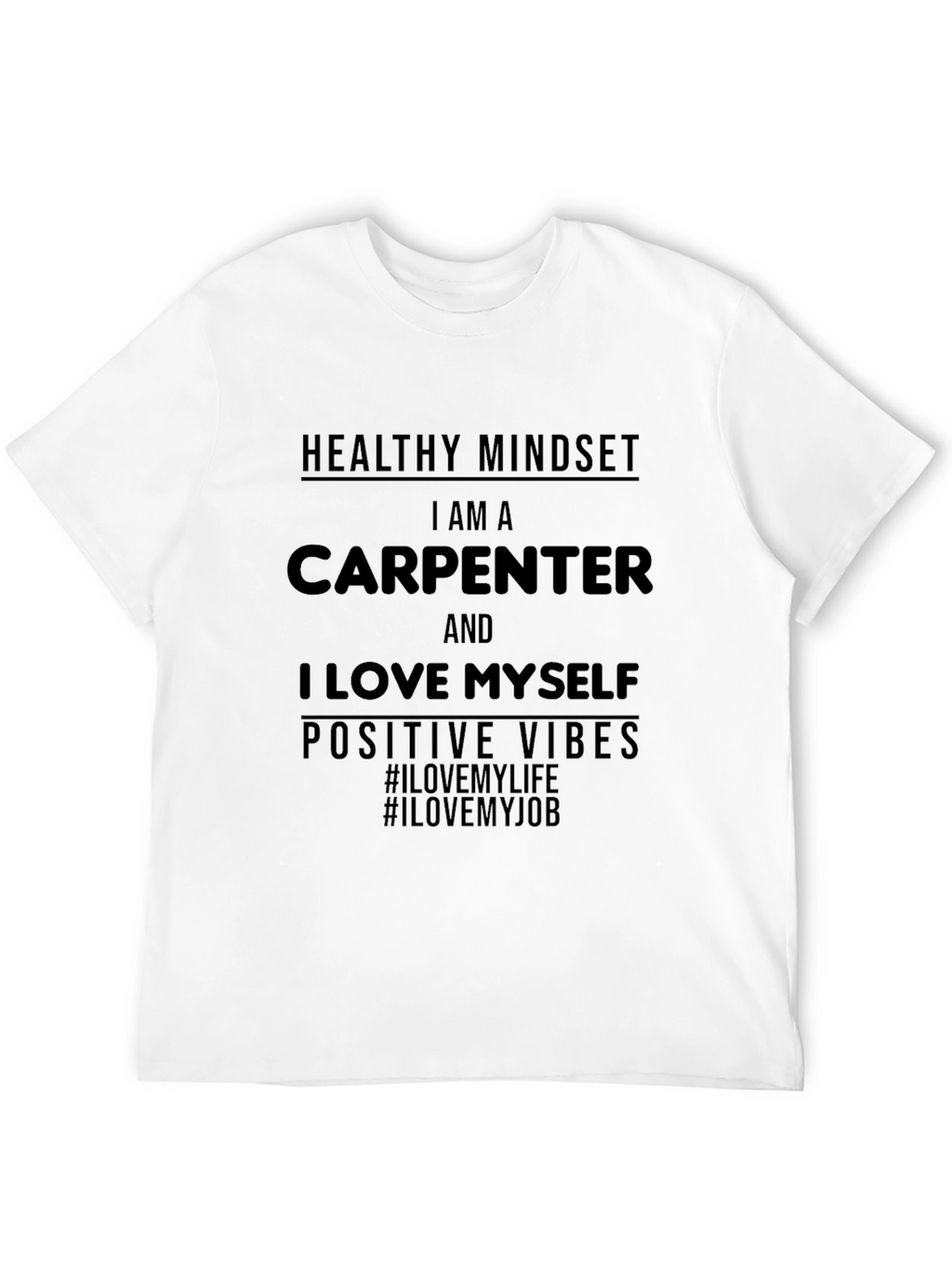 Carpenter Positive Vibes Black Graphic T-Shirt